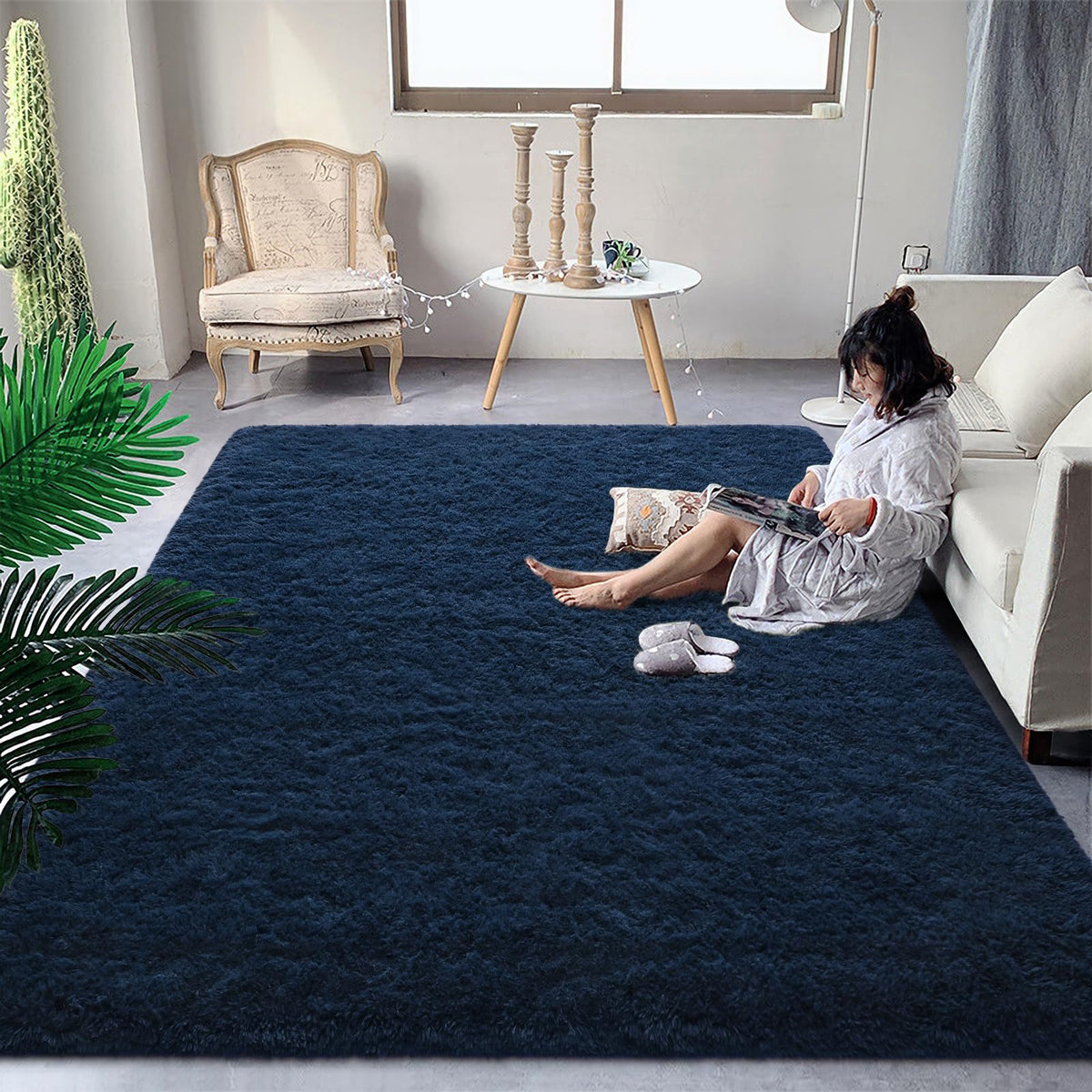 DweIke Fluffy Sage Green Runner Rugs for Bedroom, 2x6 Feet Soft Plush Long Runners for Girls Boys Kids, Non-Slip and Machine Washable Bedside Rug, Small Throw Carpet for Hallway Rooms Decor