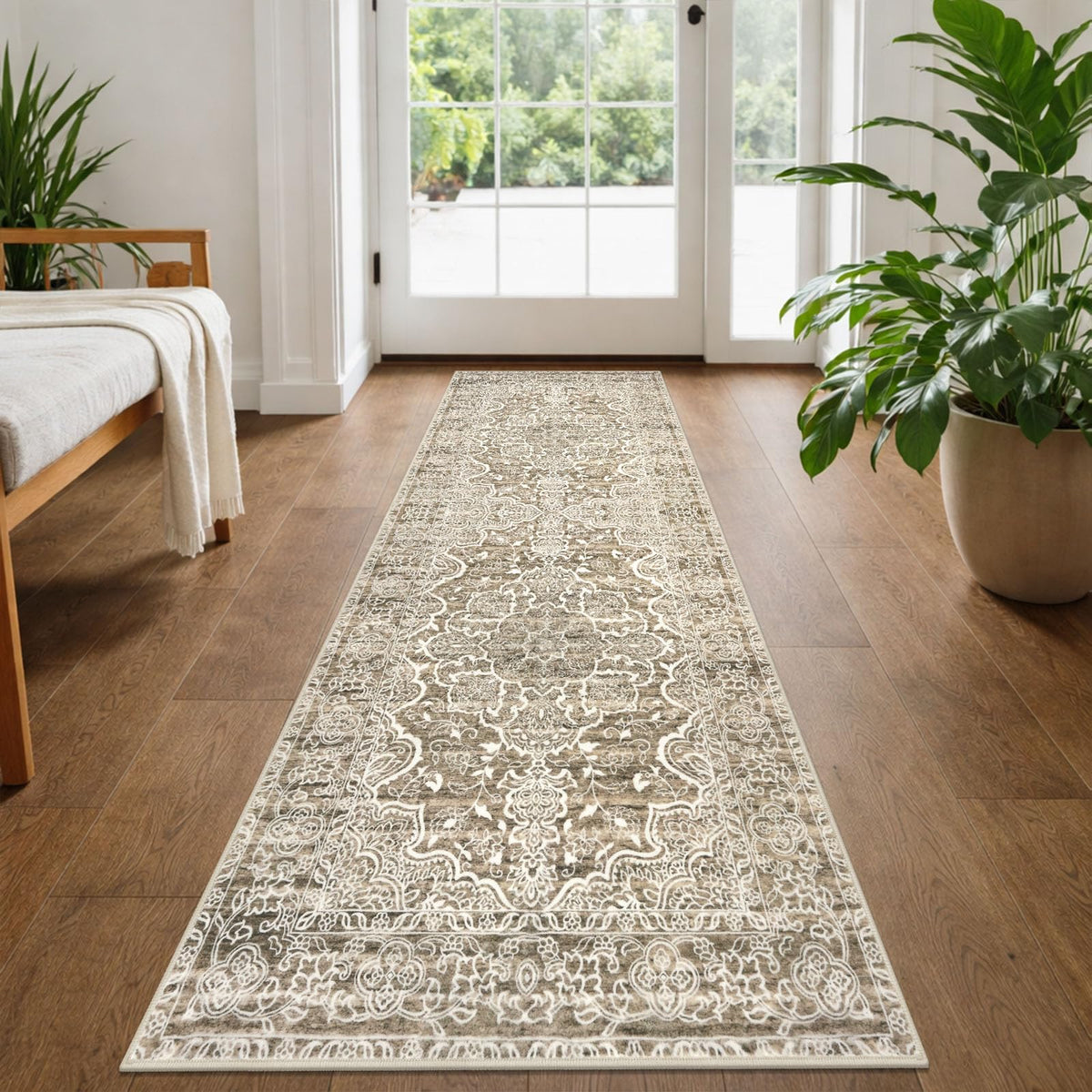 KUTA Entryway Rugs Indoor Washable Small Area Rug 2x3 Blue Entrance Carpet