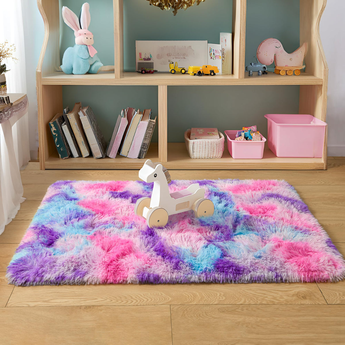 Tepook Black Soft Runner Rugs for Bedroom 2x6 ft with Rubber Backing