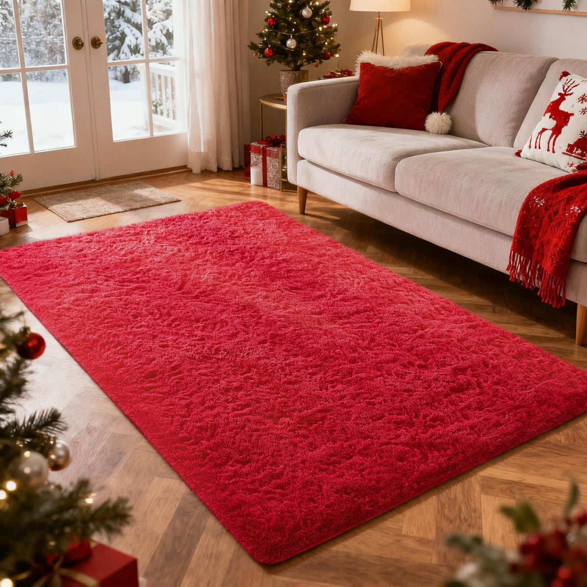 Ophanie 2x6 Washable Runner Rug for Hallway,Non-Slip Fluffy Soft Bedside Rugs, Bedroom Living Room Grey Shaggy Gray Carpet for Kids Girls Boys Dorm Nursery Home Decor Aesthetic