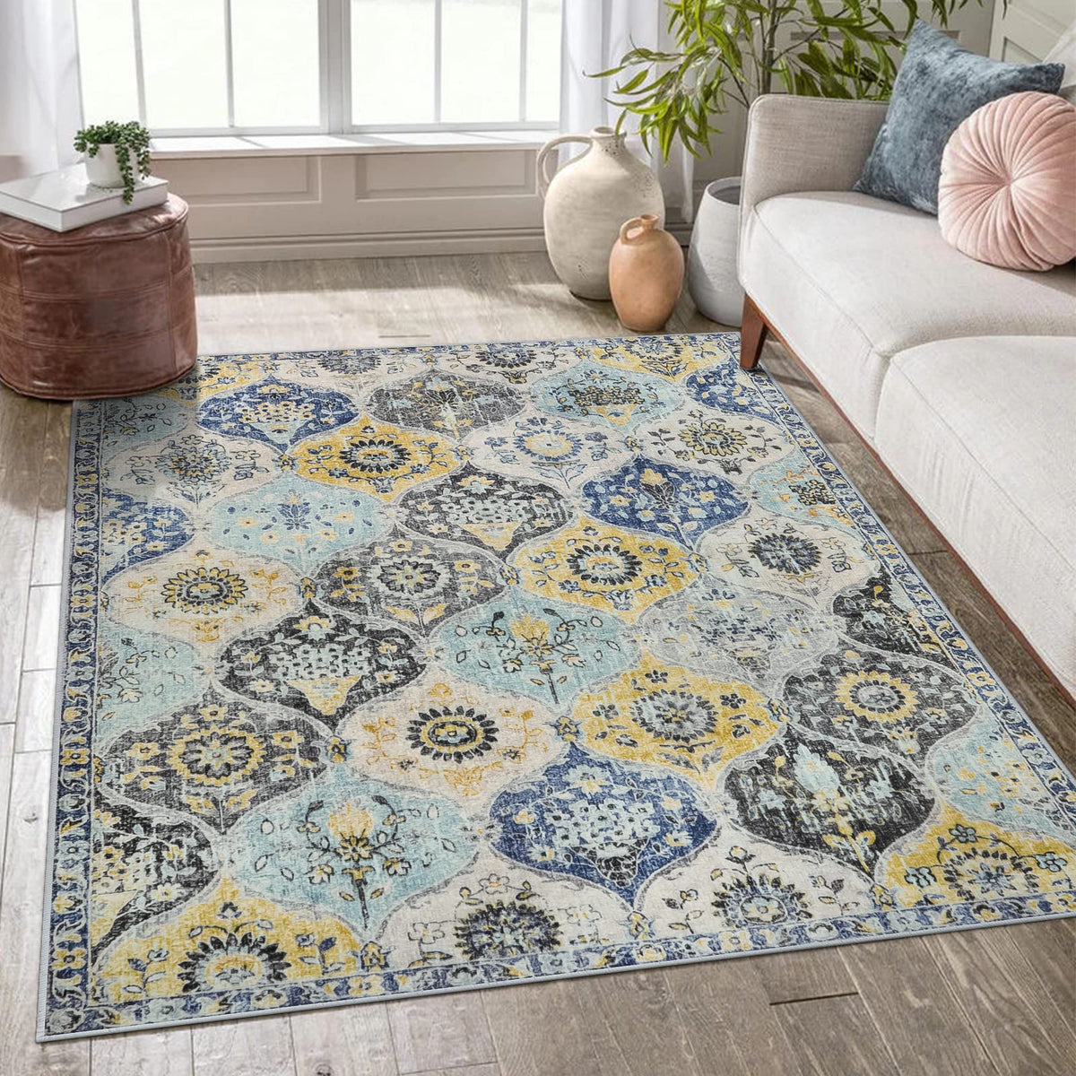 Lahome Washable Rugs for Entryway, 2x3 Kitchen Rugs Non Slip Washable