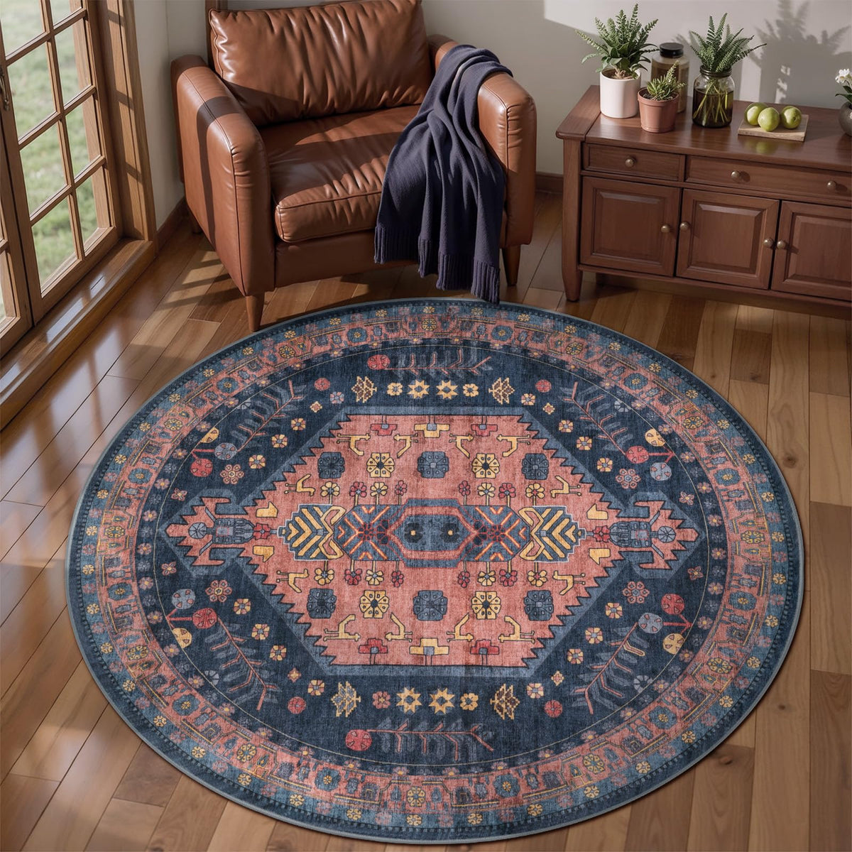 Ciicool Washable 3x5 Area Rug,Boho Non-Slip Indoor Mat for Entryway Kitchen