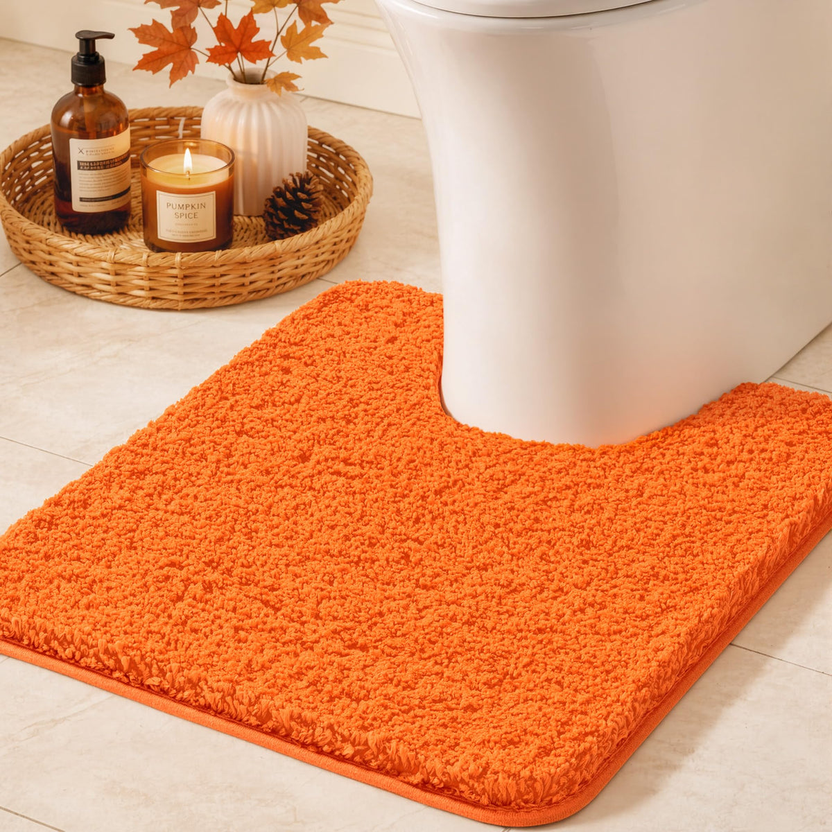MIULEE Dark Purple Bathroom Rugs Soft Small Microfiber Bath Mat 16x24 Inch