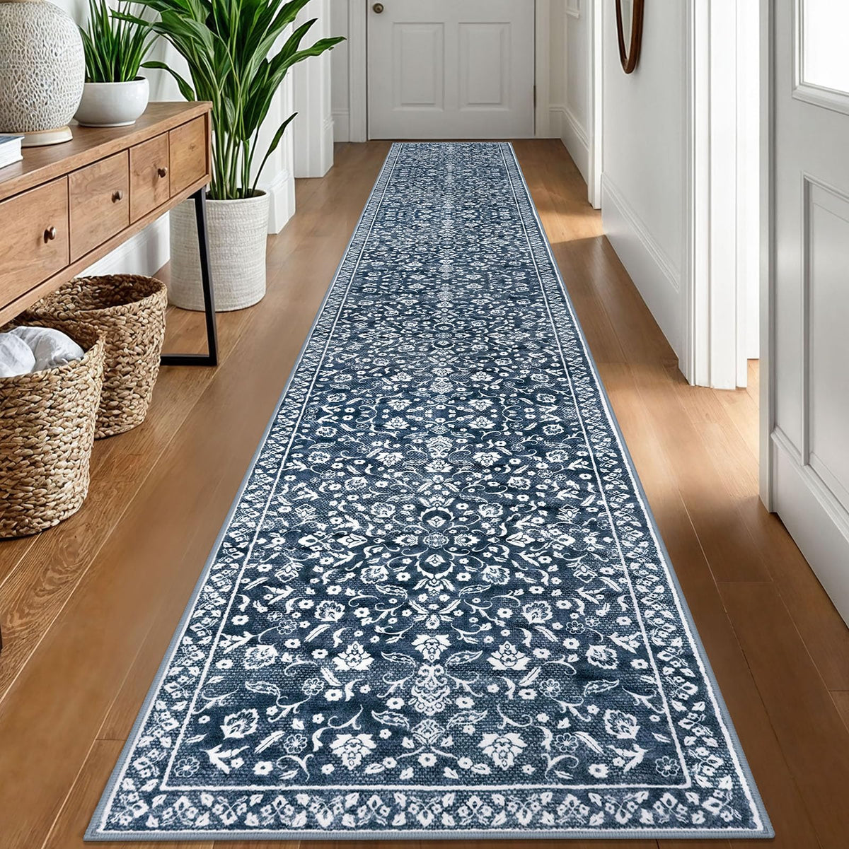 Vintage Washable Entryway Rug 2x3 Small Area Rug Non Slip Door Mat