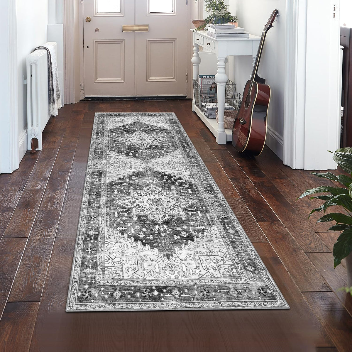 Yamaziot Washable Runner Rug, 2x8 Non-Slip Boho Vintage Hallway Kitchen Rug