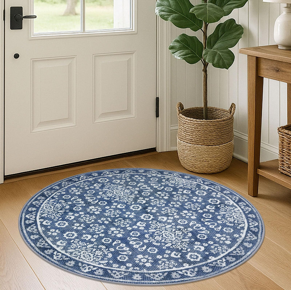 Vintage Washable Entryway Rug 2x3 Small Area Rug Non Slip Door Mat
