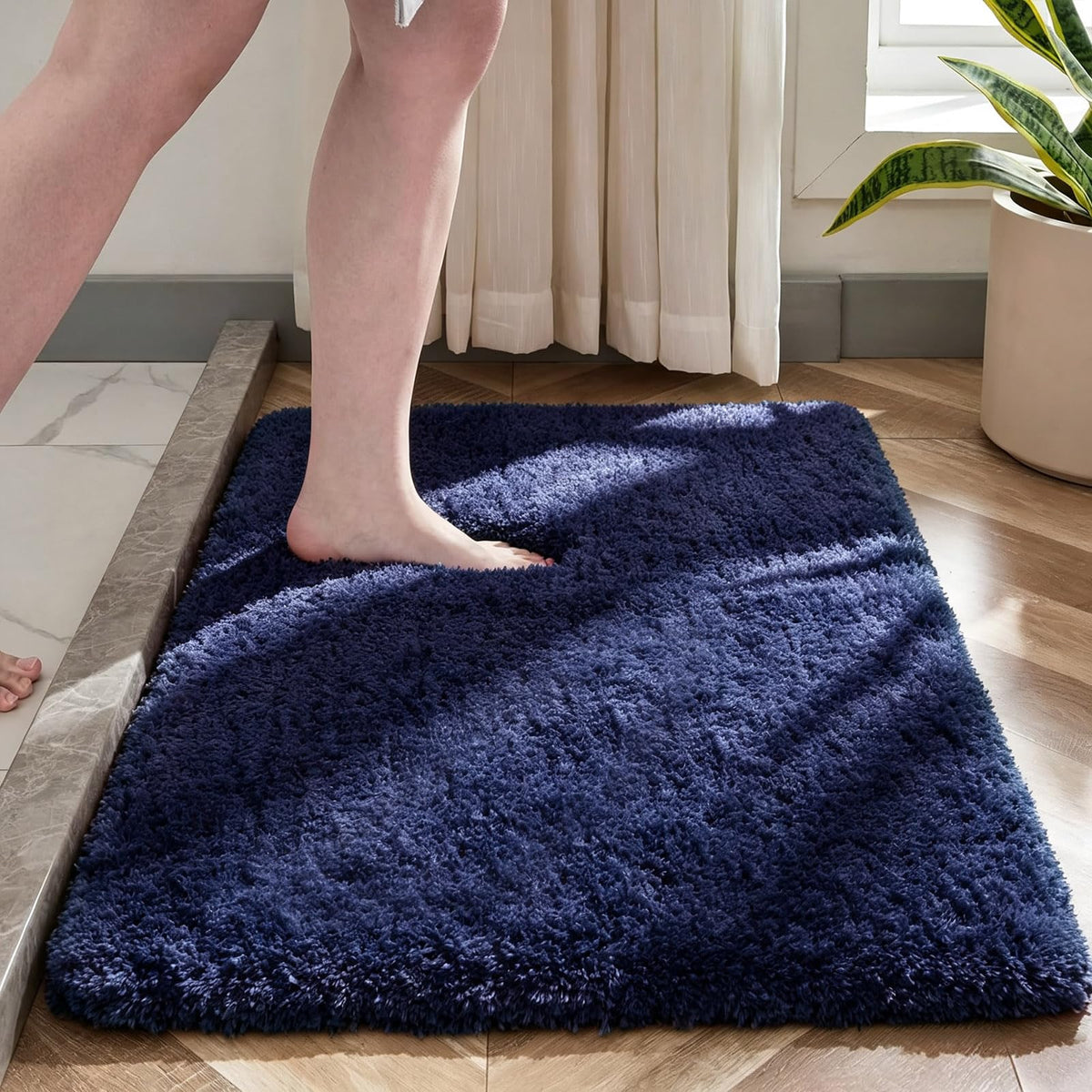 2x6 Dark Grey Fluffy Runner Rug for Hallway and Bedroom, Washable Soft Shaggy Carpet, Non-Slip Thick Shag Rug for Bedside and Living Room, Kids' and Girls' Nursery, Aesthetic Home Decor