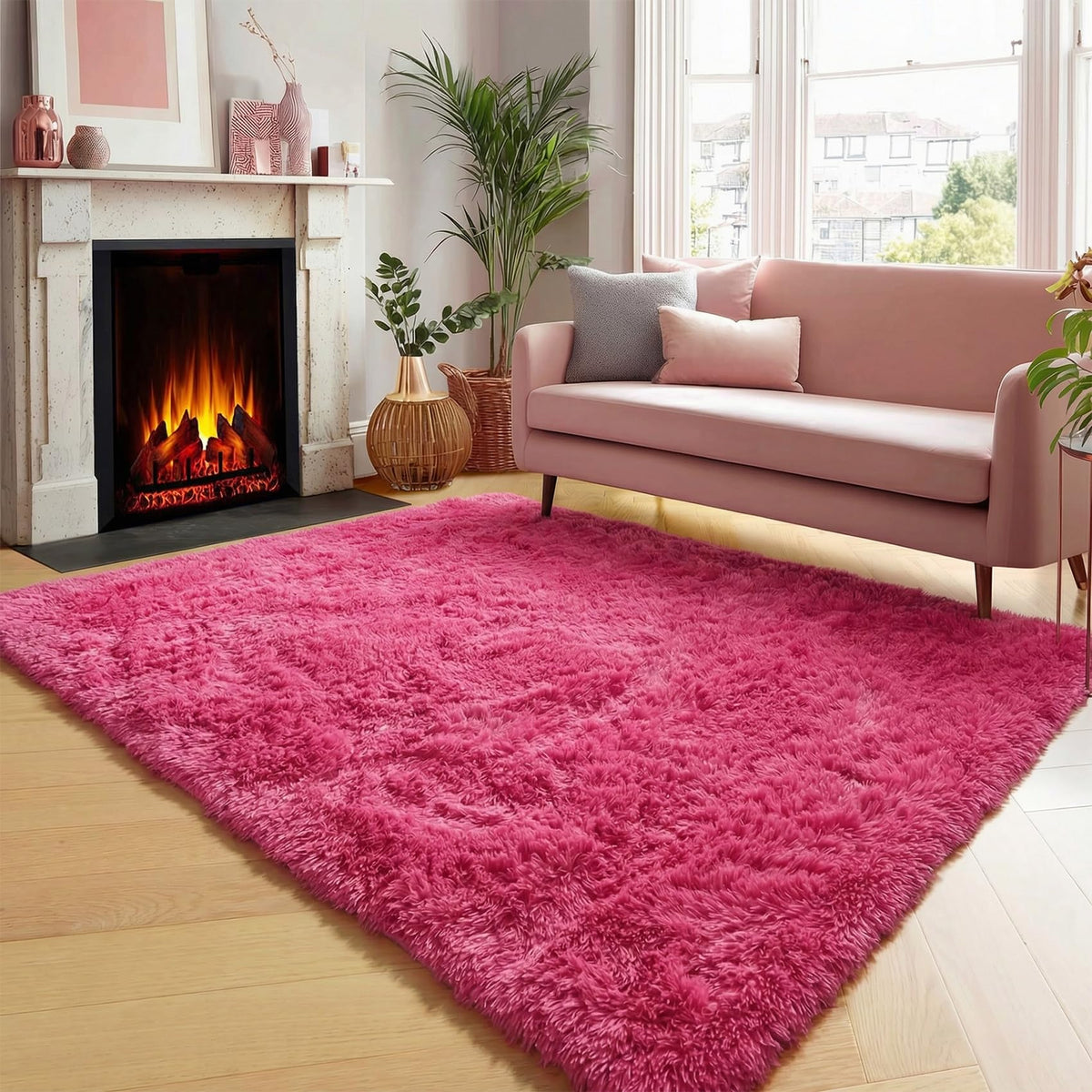 White Runner Rugs for Bedroom Living Room, Fluffy 2x6 Bedside Soft Area Rug