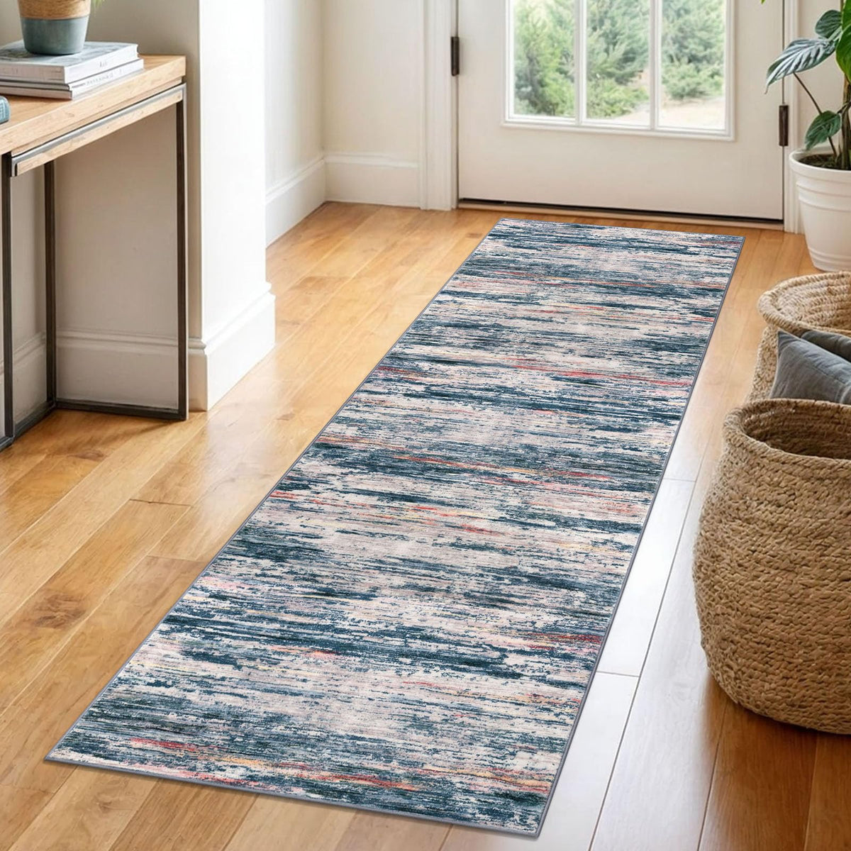 SIILOOM 3x5 Washable Area Rug Non Slip Door Mat Indoor for Entryway Bedside
