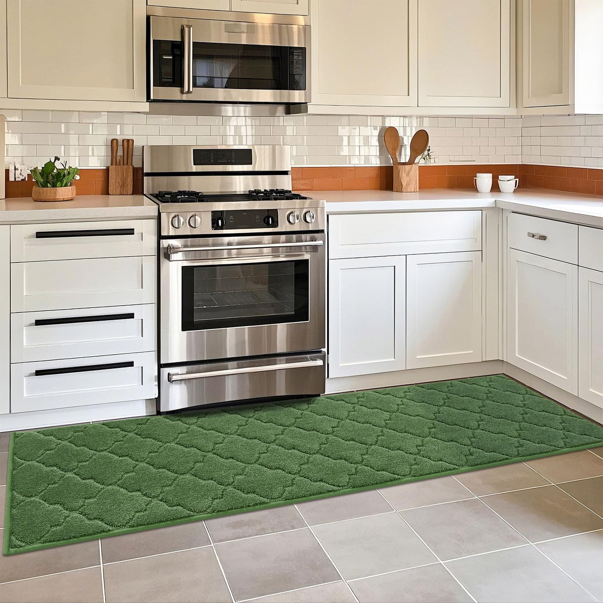 COSY HOMEER Soft Kitchen Floor Mats and Rugs Non Slip 20"x59",Dark Grey
