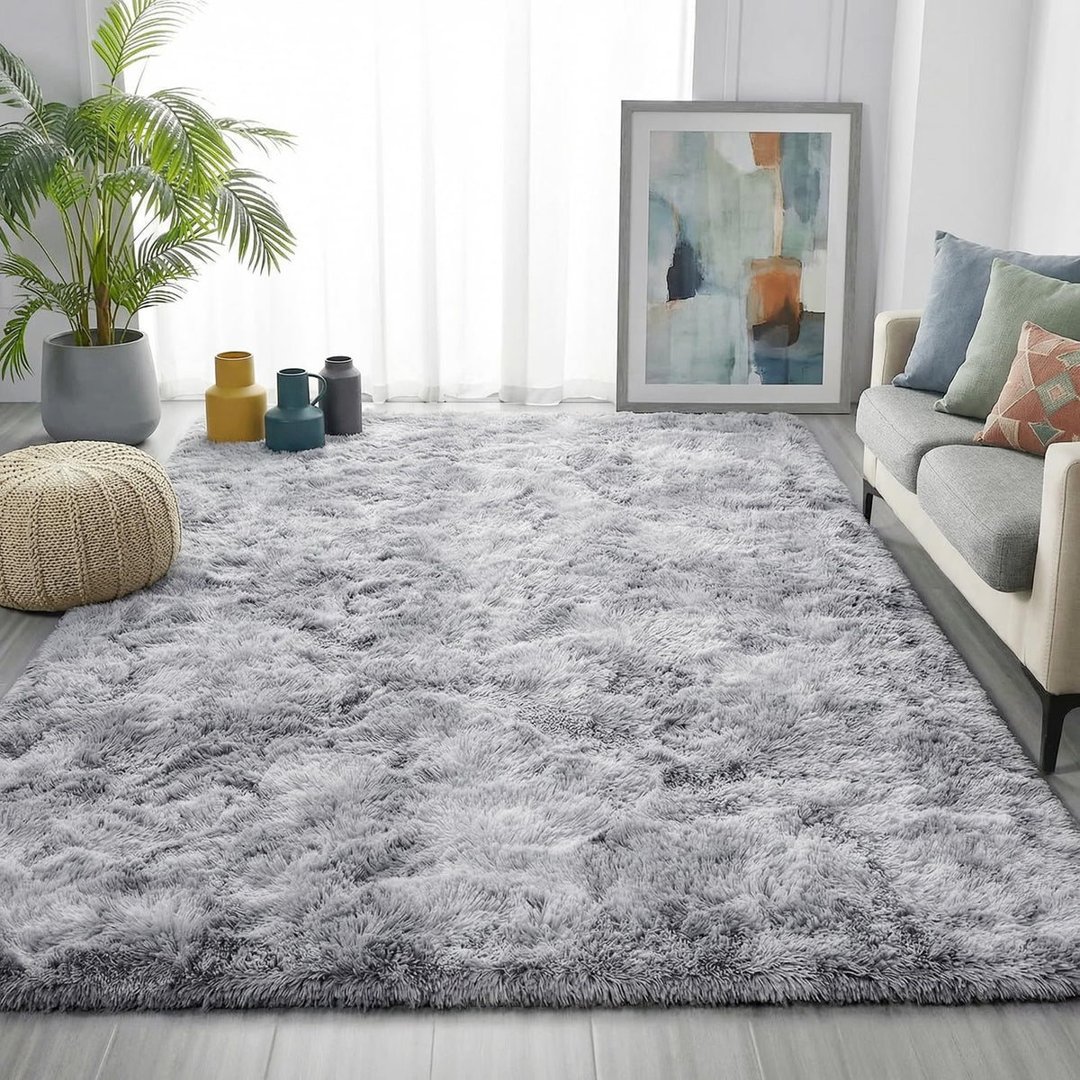 Super Soft Runner Rugs For Hallway 2x6 Ft,Grey Rug Home Decor Aesthetic