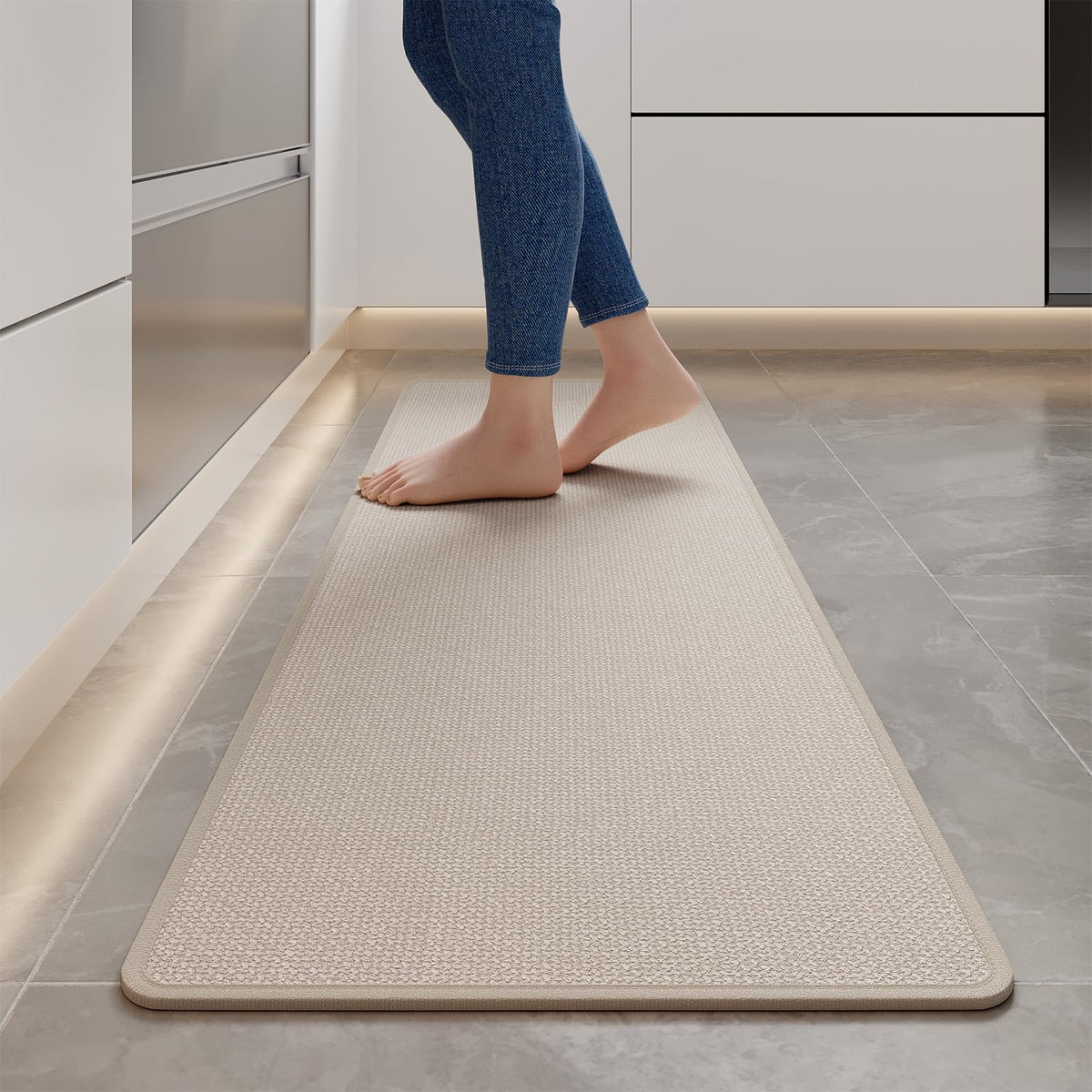 YDKGL Kitchen Rugs Kitchen Mats for Floor Non Slip Washable Brown 17"x30"