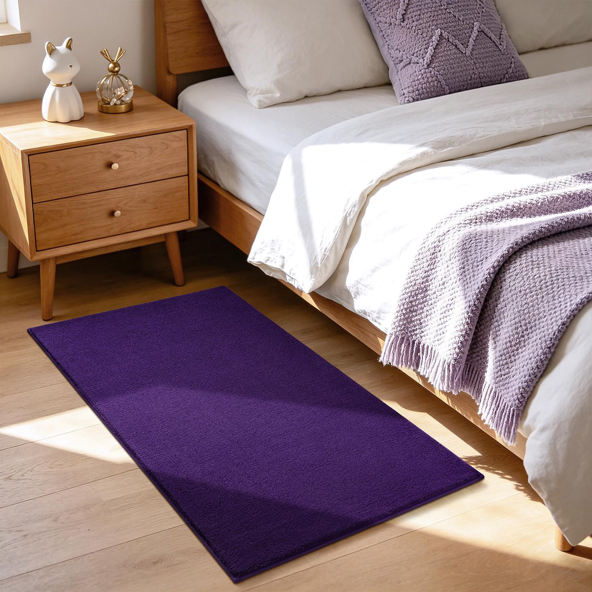 ISEAU 2x6 Soft Runner Rug for Hallway, Washable and Non-Slip, Black