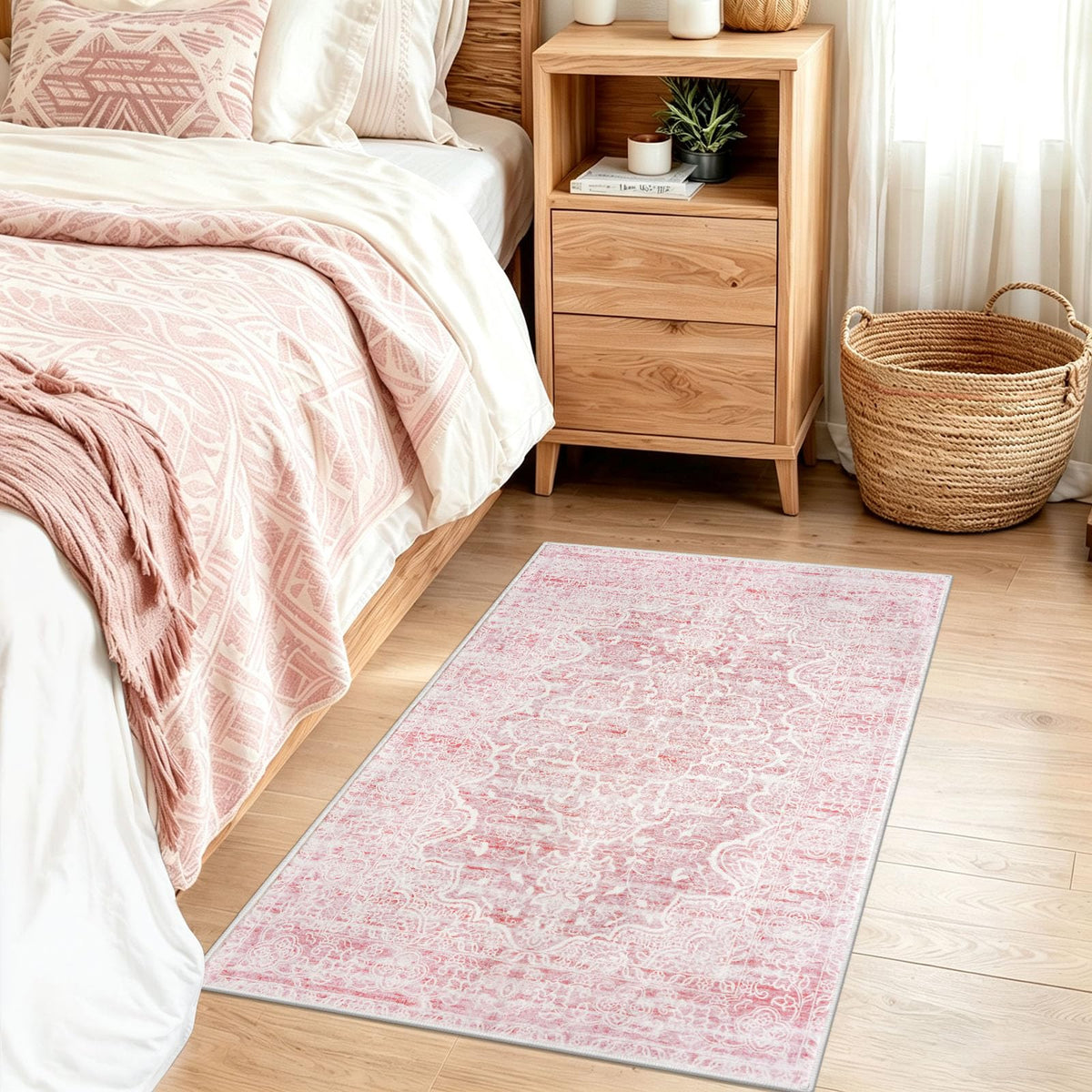 KUTA Entryway Rugs Indoor Washable Small Area Rug 2x3 Blue Entrance Carpet