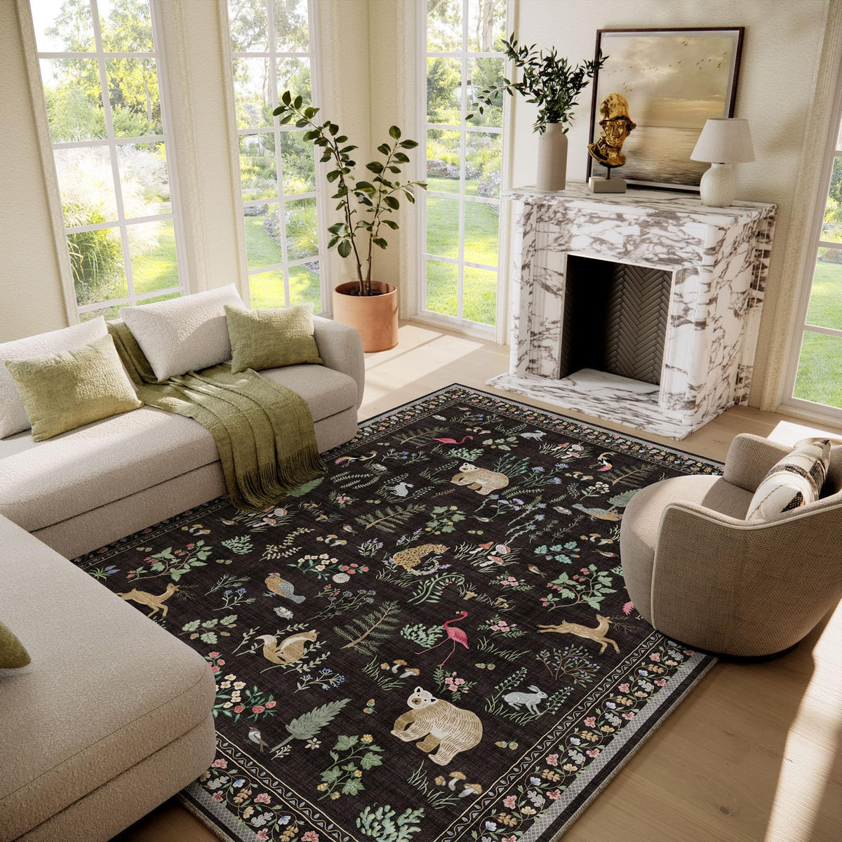 Machine Washable Small Rugs for Entryway: Door Mat Indoor Entrance 2x3 Throw Rug Non-Slip Low Pile Soft Kitchen Rugs for Front Door Indoor Entrance Entry Bedside Kids Room