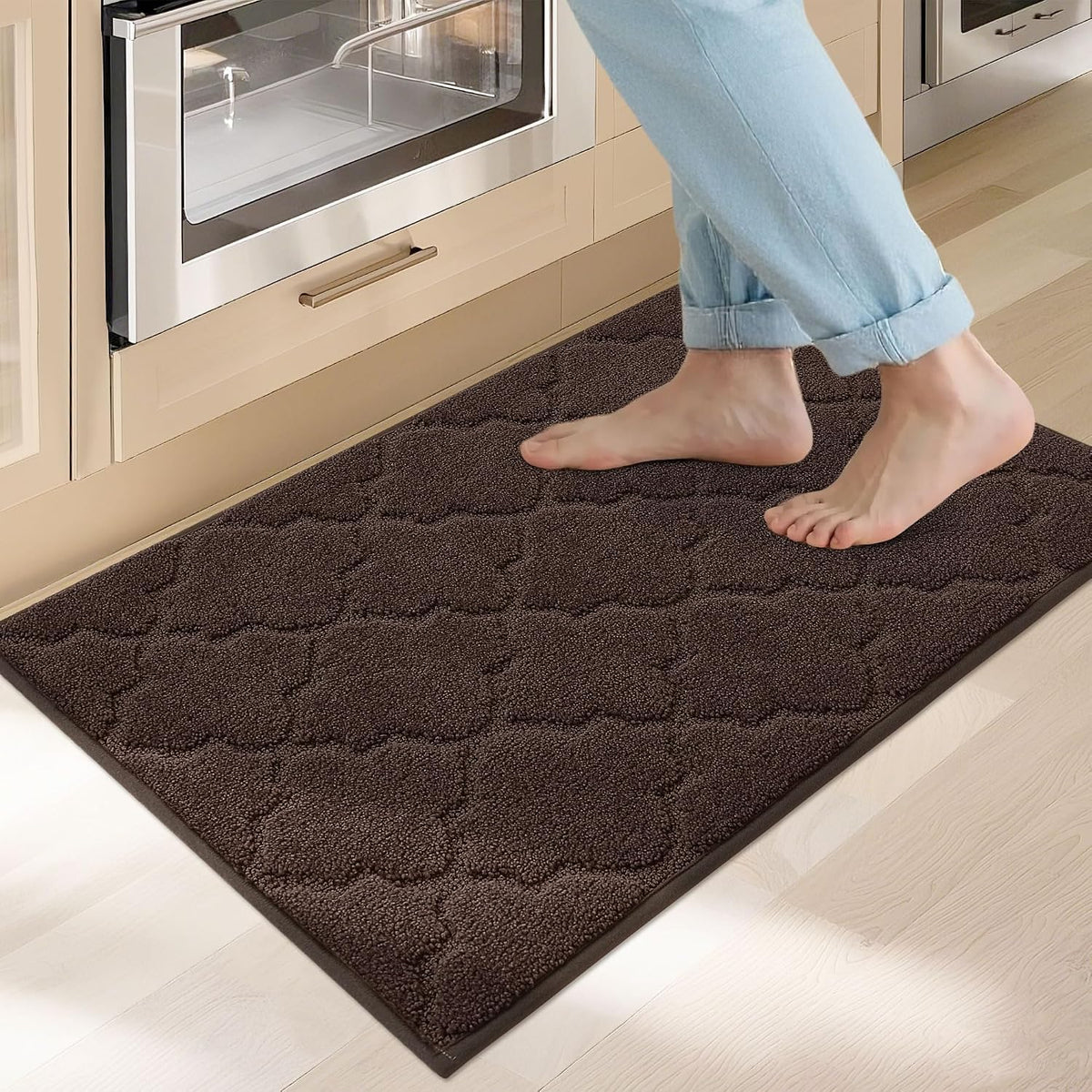 COSY HOMEER Soft Kitchen Floor Mats and Rugs Non Slip 20"x59",Dark Grey