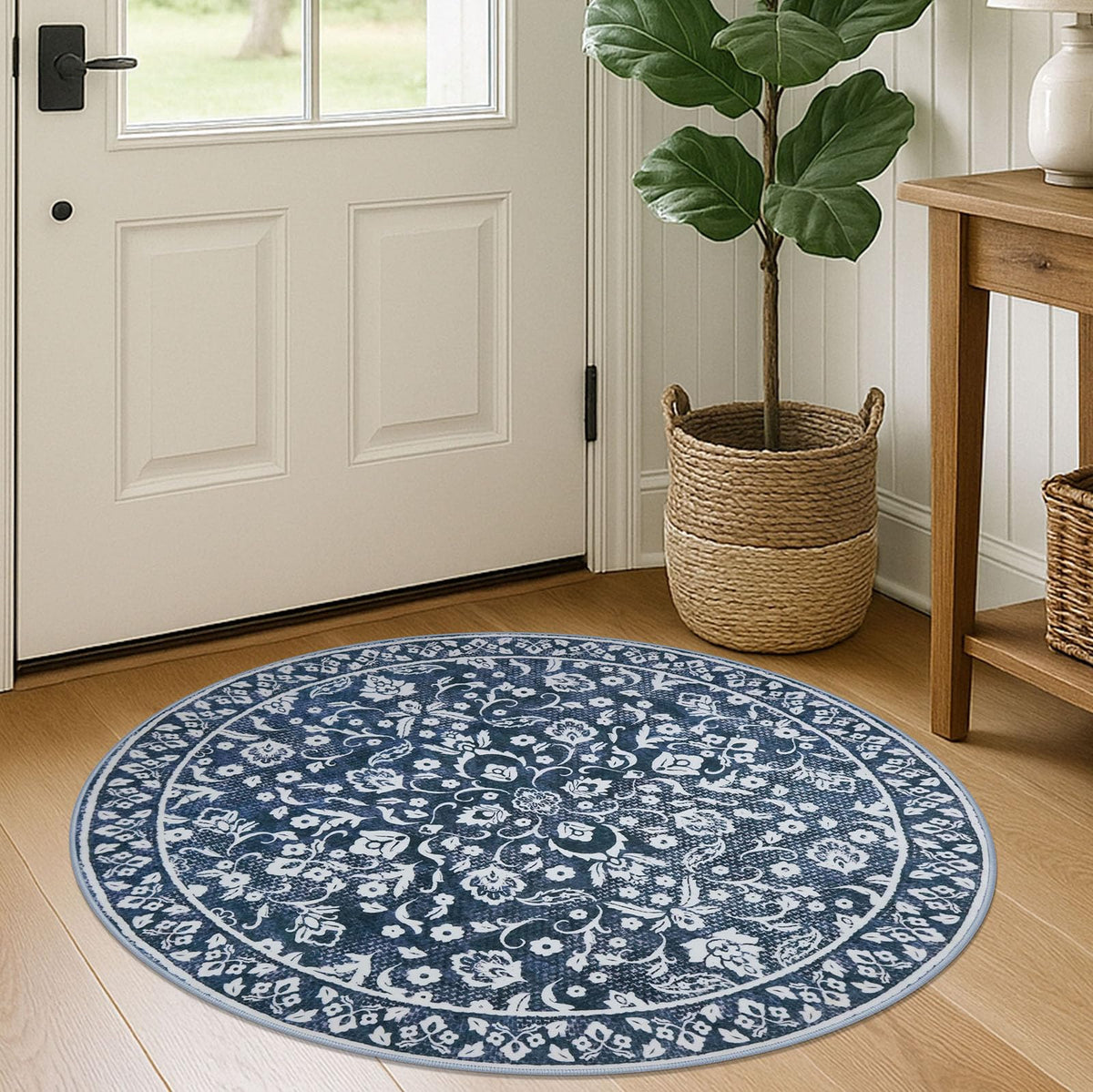 Vintage Washable Entryway Rug 2x3 Small Area Rug Non Slip Door Mat