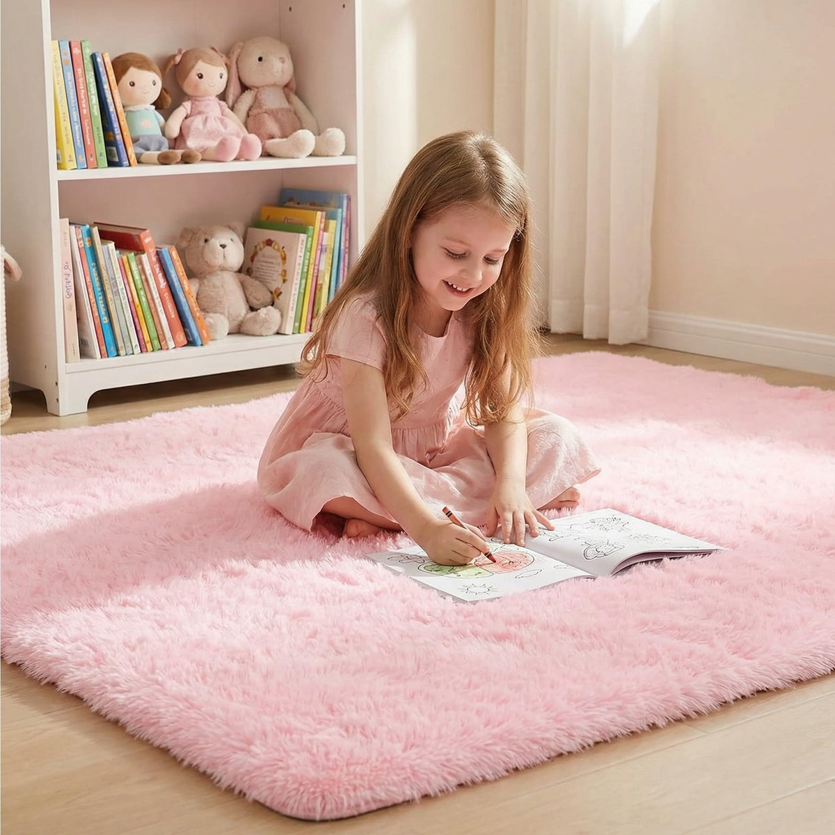 duduta Navy Blue Fluffy Plush Runner Rugs 2x6 ft Tie Dye Rectangle Shag Rug