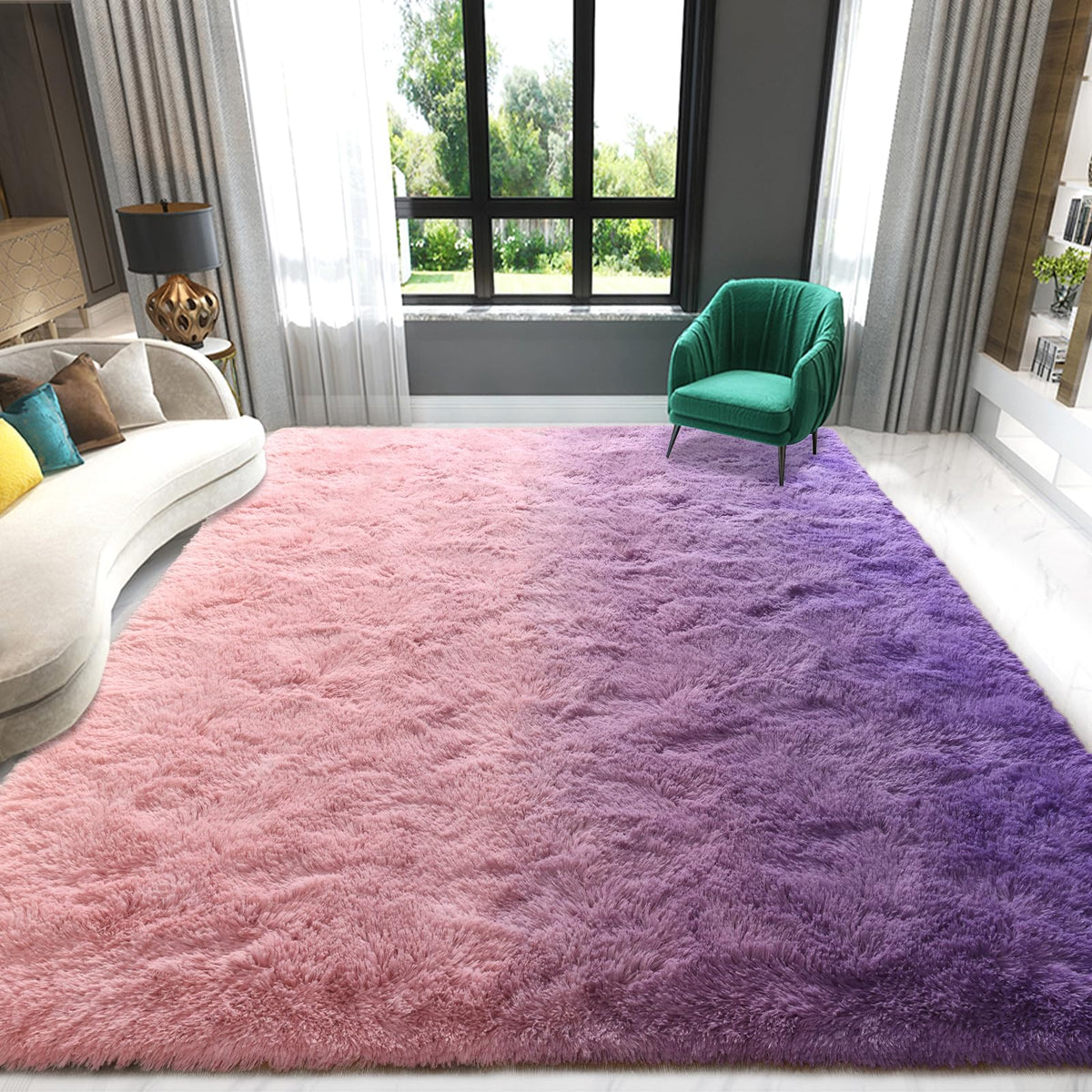Sage Green Runner Area Rugs for Bedroom Living Room, 2x6 Feet Fluffy Bedside Rugs, Soft Shaggy Carpet Rug for Kids Room Nursery, Furry Rugs for Girls Boys Dorm Room Home Decor