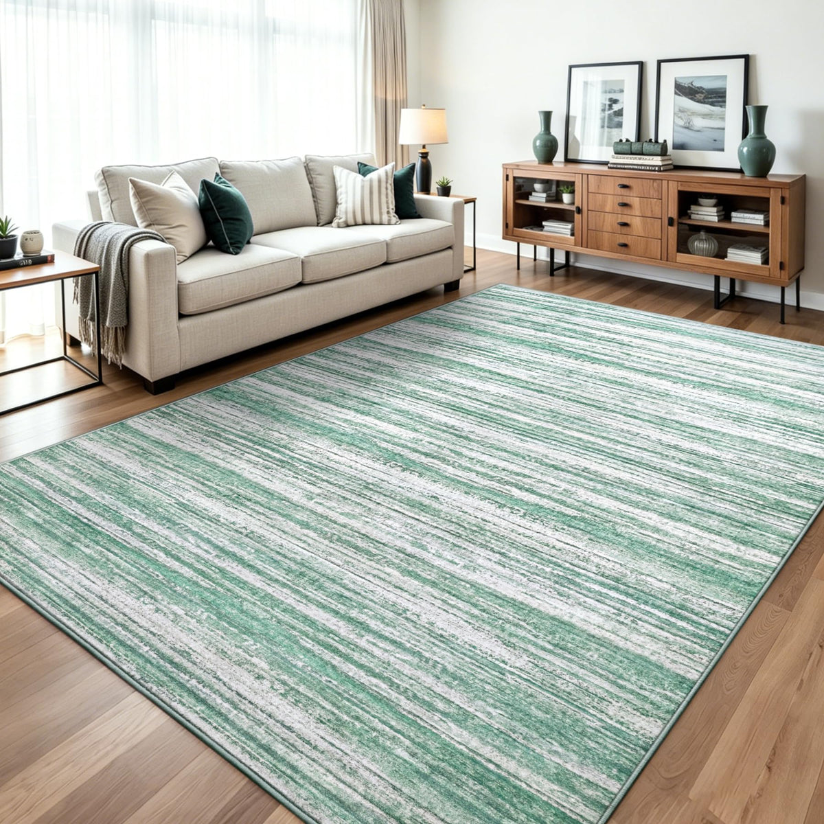 Chicrug 2x6 Blue Washable Runner Rug for Hallway Kitchen Entryway Non Slip