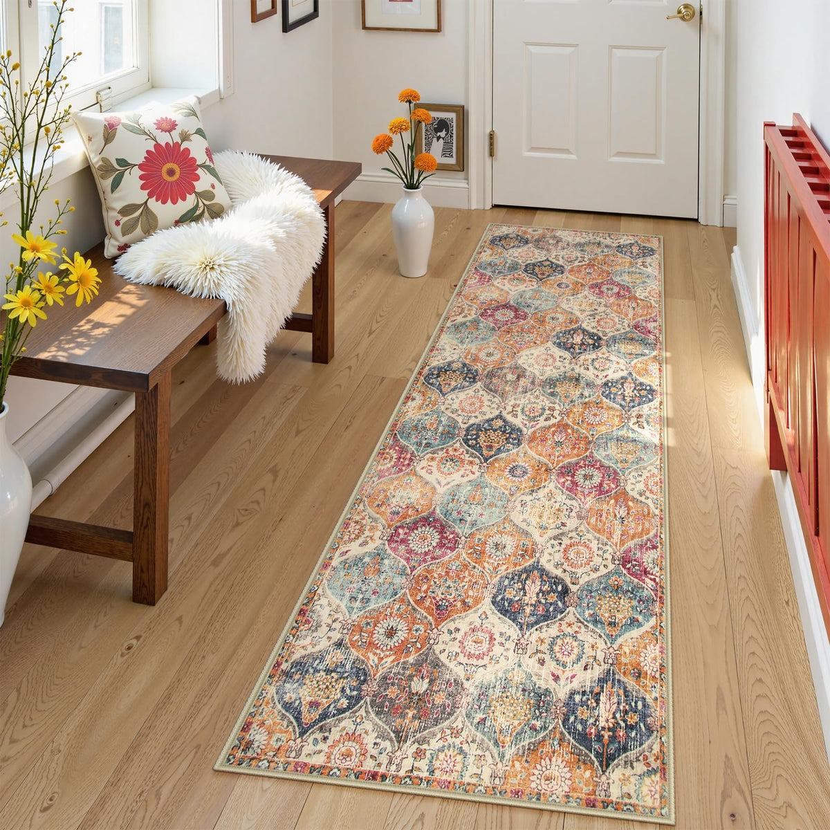 Lahome Washable Rugs for Entryway, 2x3 Kitchen Rugs Non Slip Washable