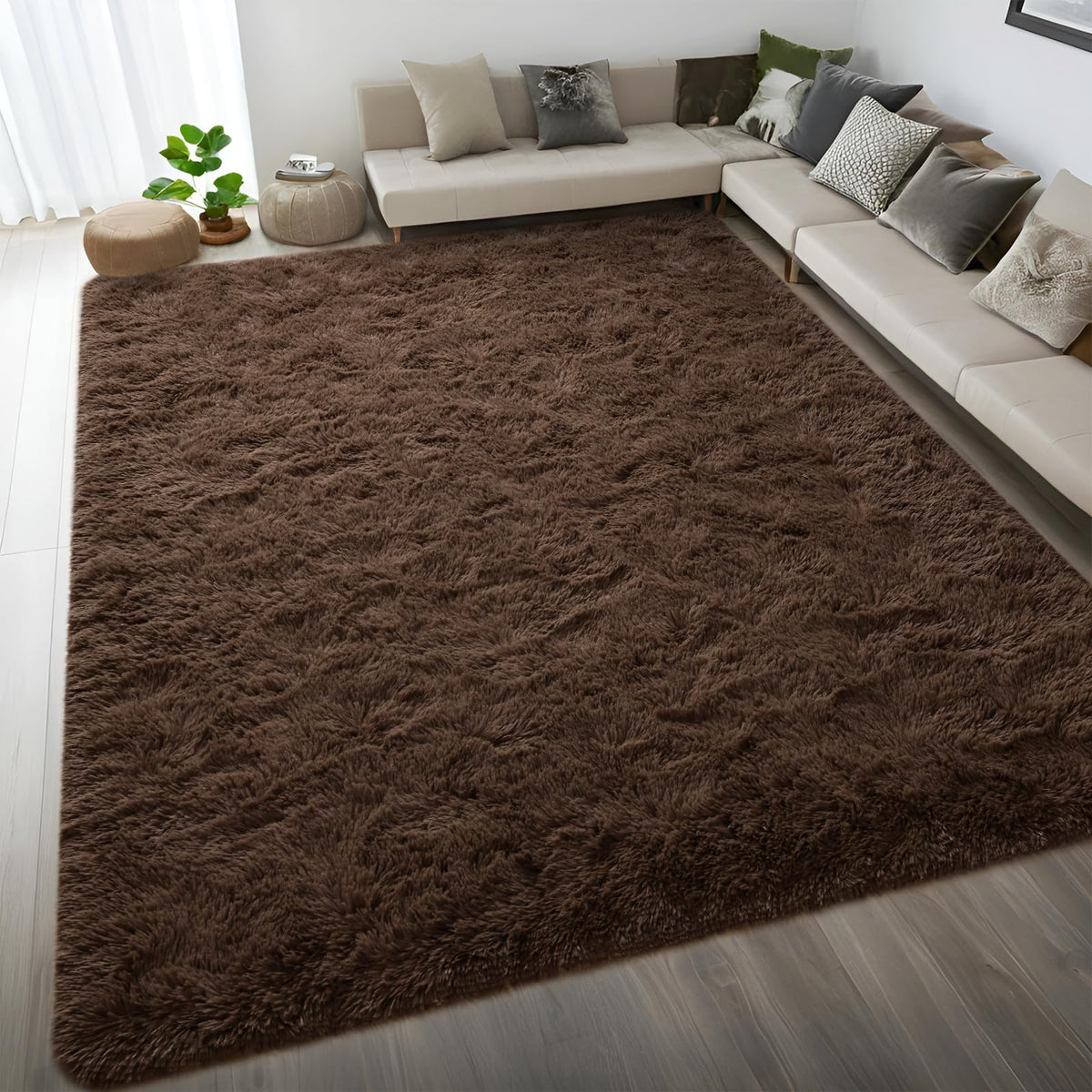 DweIke Fluffy Sage Green Runner Rugs for Bedroom, 2x6 Feet Soft Plush Long Runners for Girls Boys Kids, Non-Slip and Machine Washable Bedside Rug, Small Throw Carpet for Hallway Rooms Decor