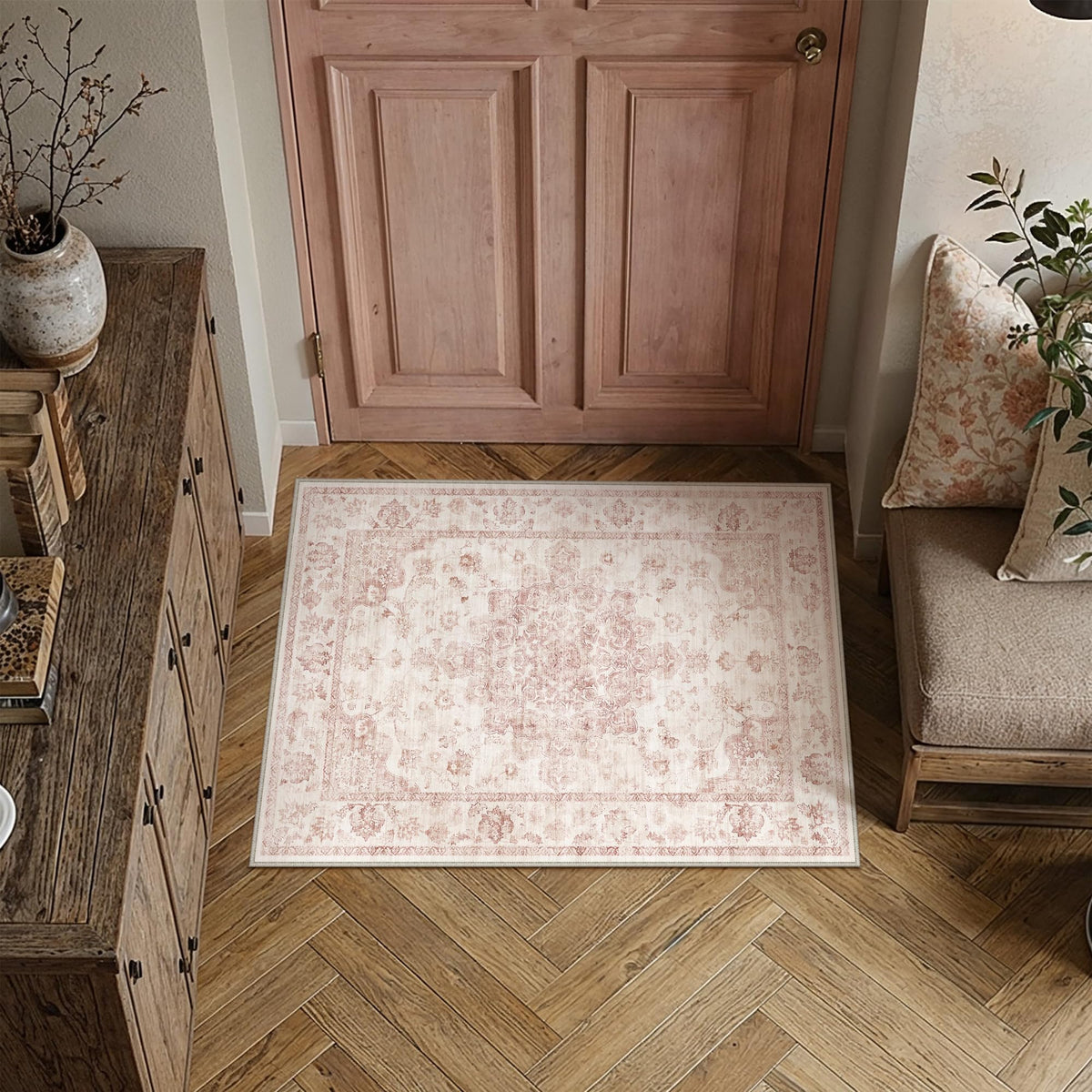 2x3 Beige Neutral Area Rug