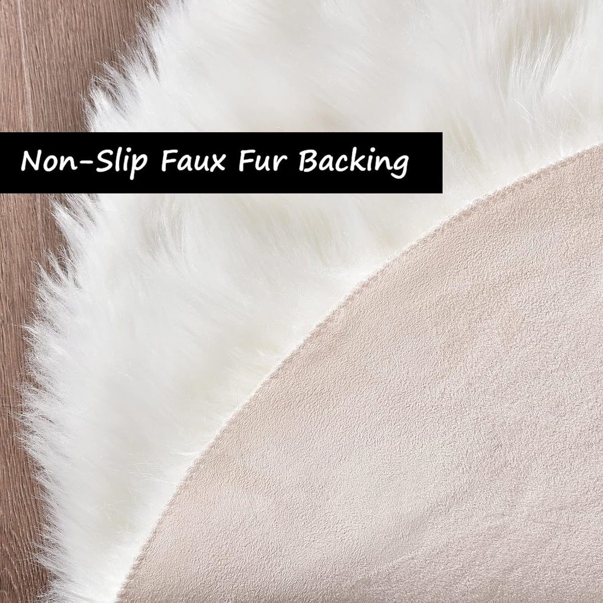 Goolela White Fluffy Faux Fur Rug for Bedroom Faux Sheepskin Rug 2x3 White Fuzzy Furry Bedside Carpet Dining Room Playroom Dorm Small Washable Rectangle