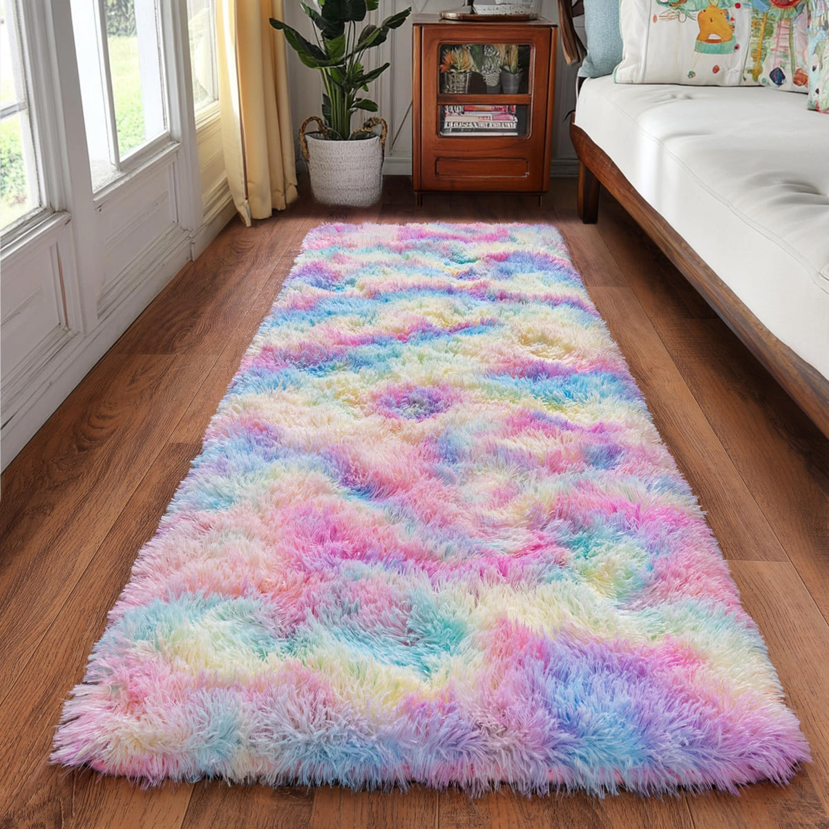 Small Black Area Rug, 2x3 Rug for Bedroom Shaggy Throw Rugs for Dorm Rug, Soft Shag Carpet for Kids Room, Plush Comfy Fluffy Bedside Rug for Home Decor Aesthetic