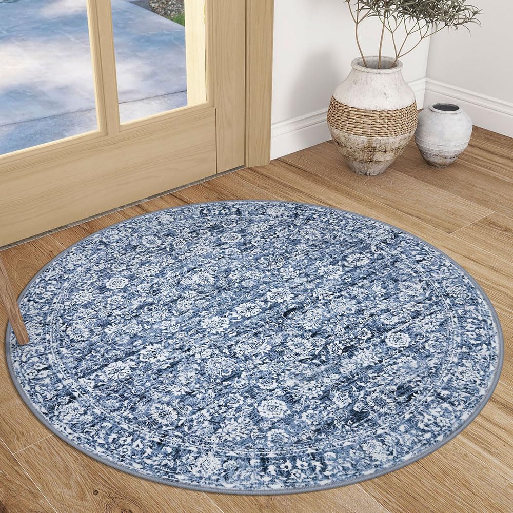 SIILOOM 2x3 Small Washable Area Rug Entryway Door Mat Indoor Kitchen Runner