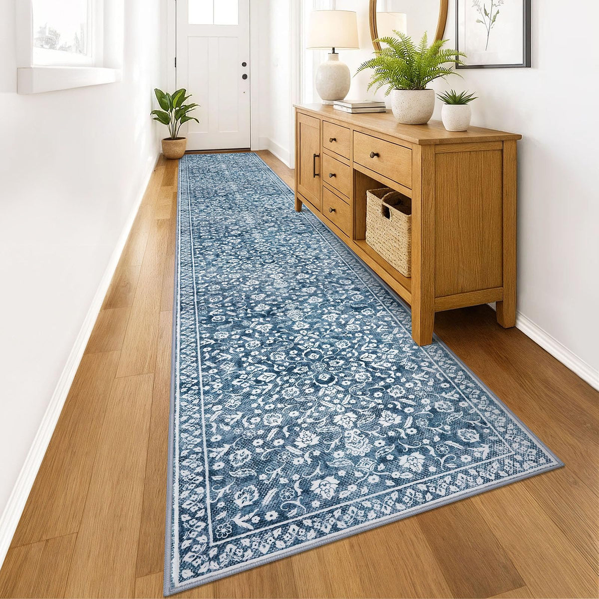 Vintage Washable Entryway Rug 2x3 Small Area Rug Non Slip Door Mat