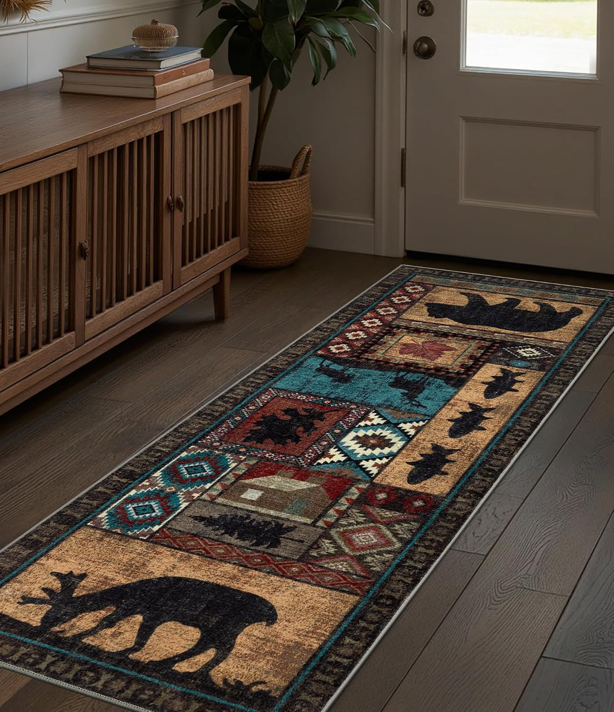 YIHOUSE Washable Rustic Cabin Runner Rug 2x6 Hallway