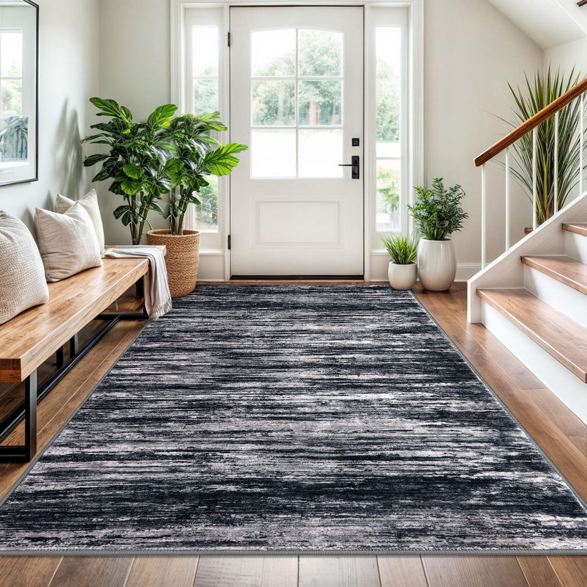SIILOOM 3x5 Washable Area Rug Non Slip Door Mat Indoor for Entryway Bedside