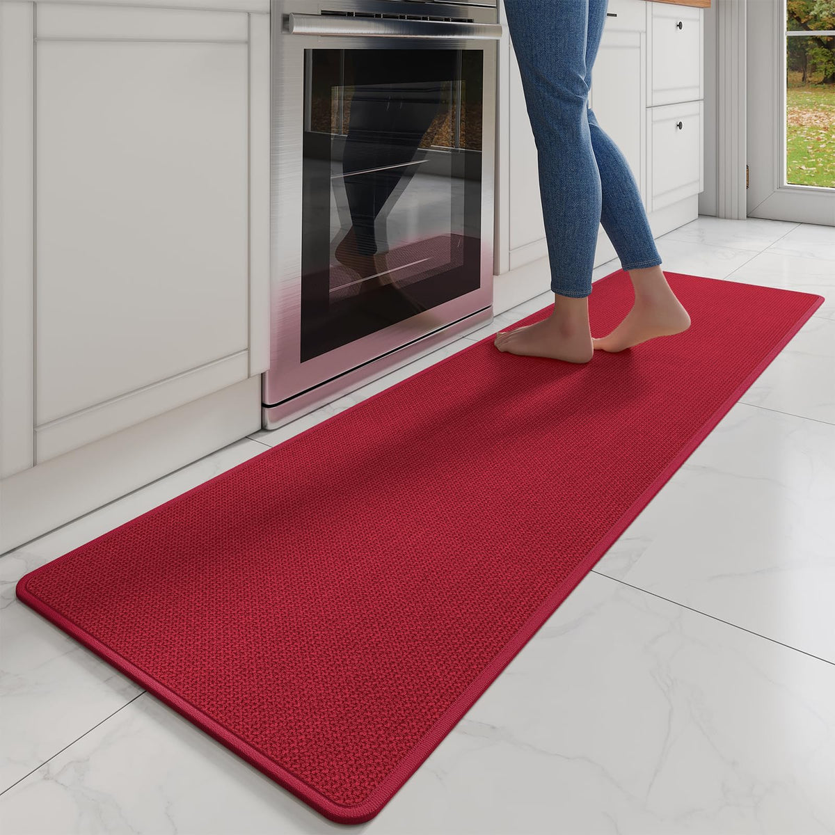 YDKGL Kitchen Rugs Kitchen Mats for Floor Non Slip Washable Brown 17"x30"