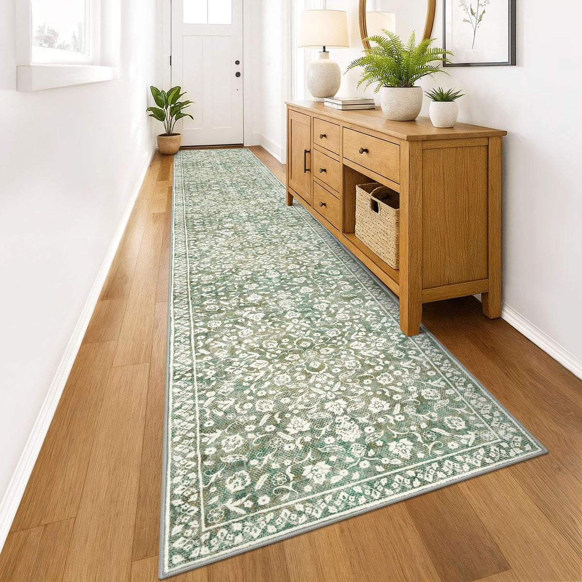 Vintage Washable Entryway Rug 2x3 Small Area Rug Non Slip Door Mat