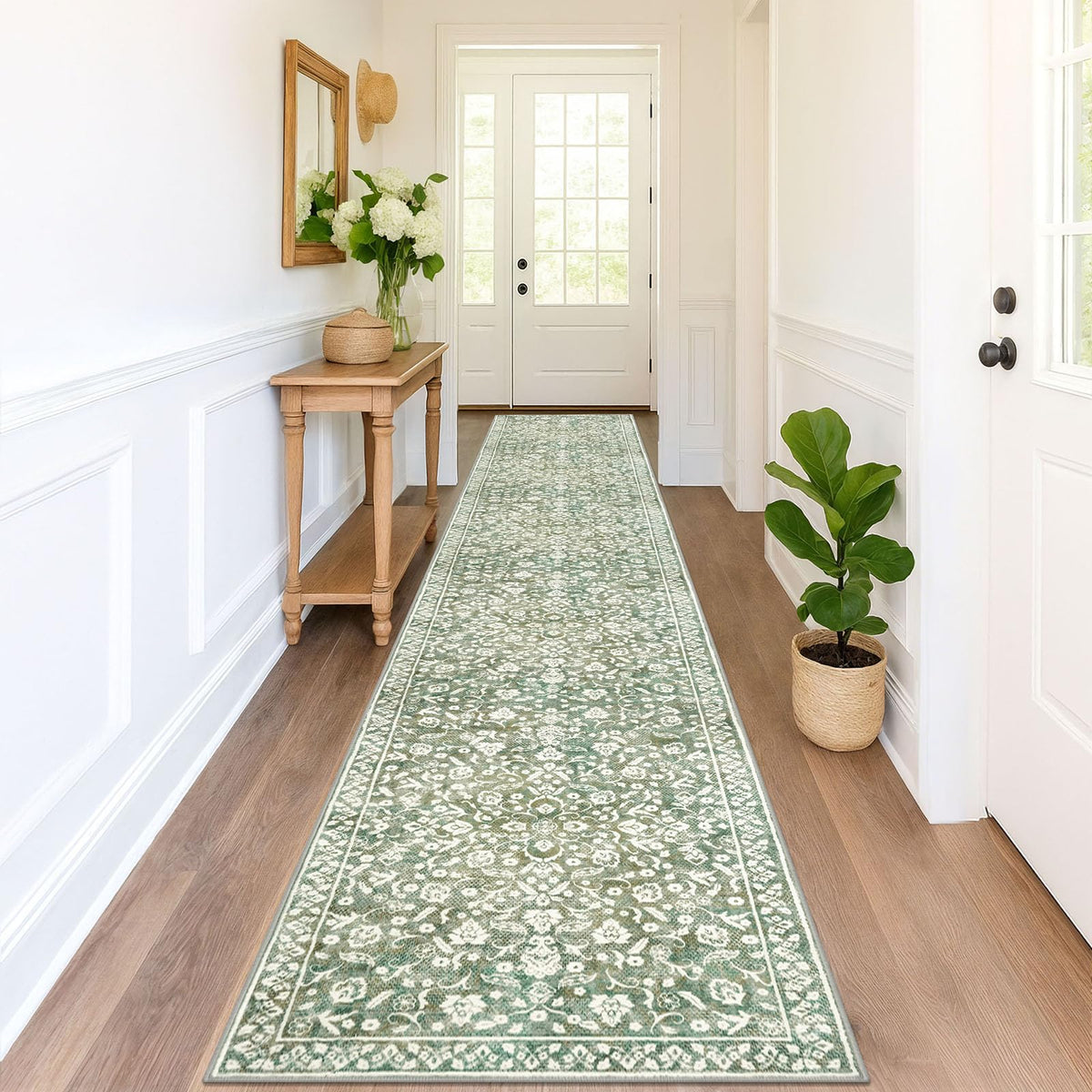 Vintage Washable Entryway Rug 2x3 Small Area Rug Non Slip Door Mat