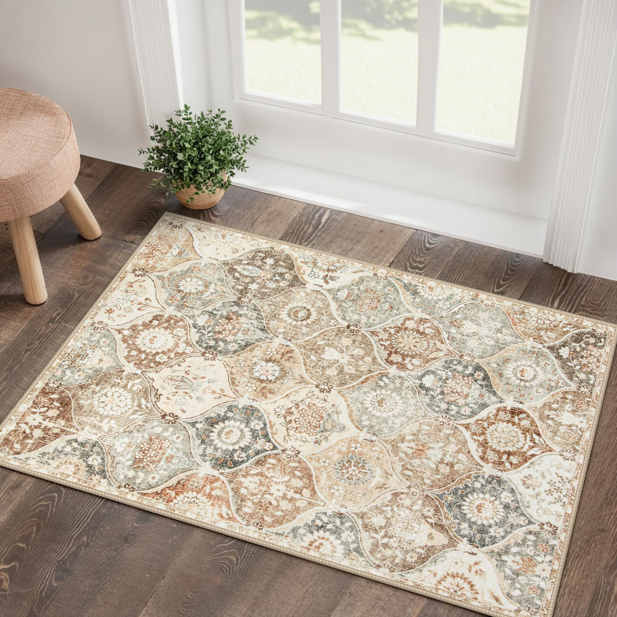 Lahome Washable Rugs for Entryway, 2x3 Kitchen Rugs Non Slip Washable
