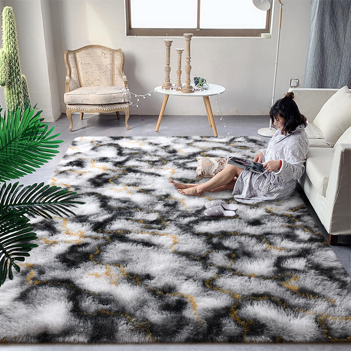 DweIke Fluffy Sage Green Runner Rugs for Bedroom, 2x6 Feet Soft Plush Long Runners for Girls Boys Kids, Non-Slip and Machine Washable Bedside Rug, Small Throw Carpet for Hallway Rooms Decor