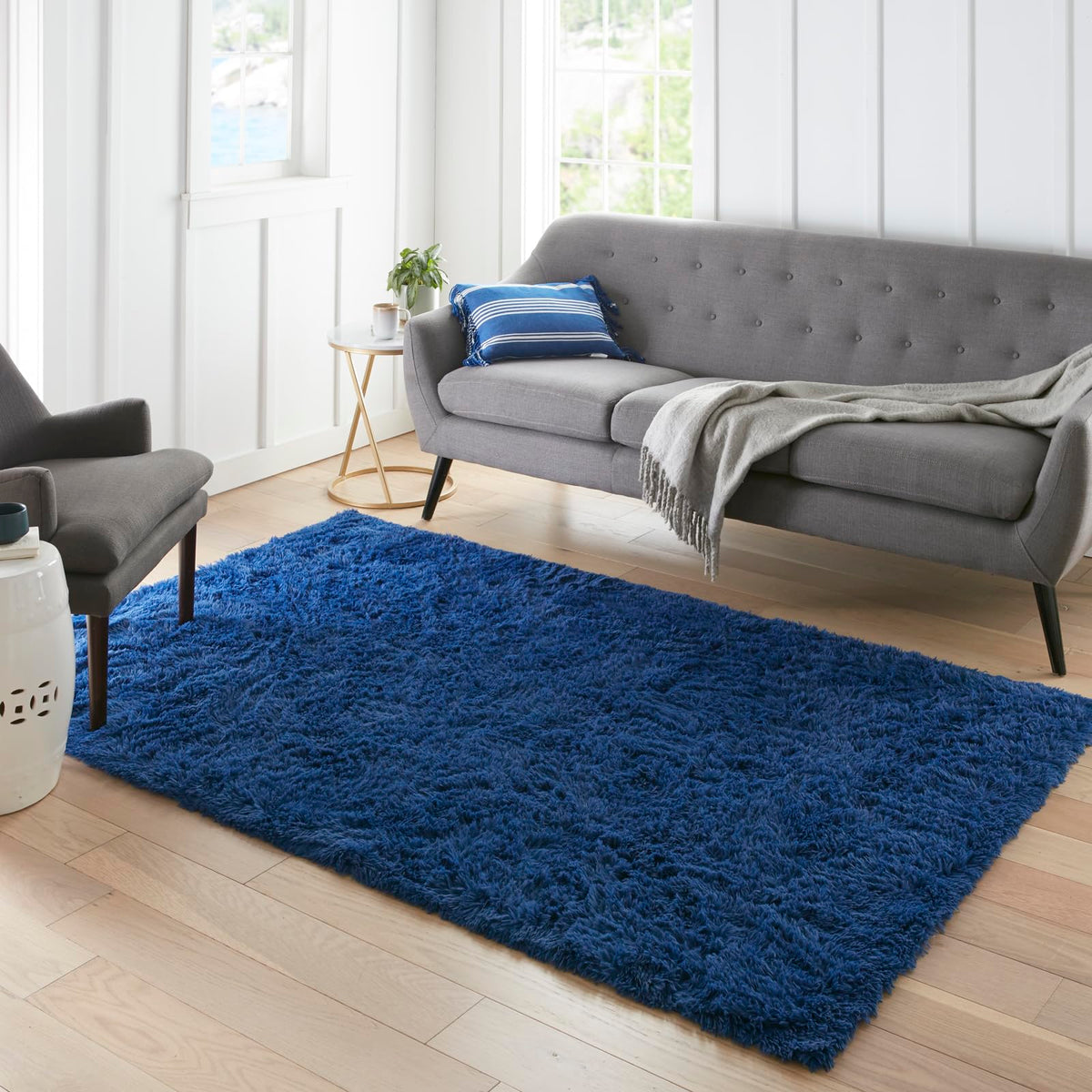 Ophanie 2x6 Washable Runner Rug for Hallway,Non-Slip Fluffy Soft Bedside Rugs, Bedroom Living Room Grey Shaggy Gray Carpet for Kids Girls Boys Dorm Nursery Home Decor Aesthetic