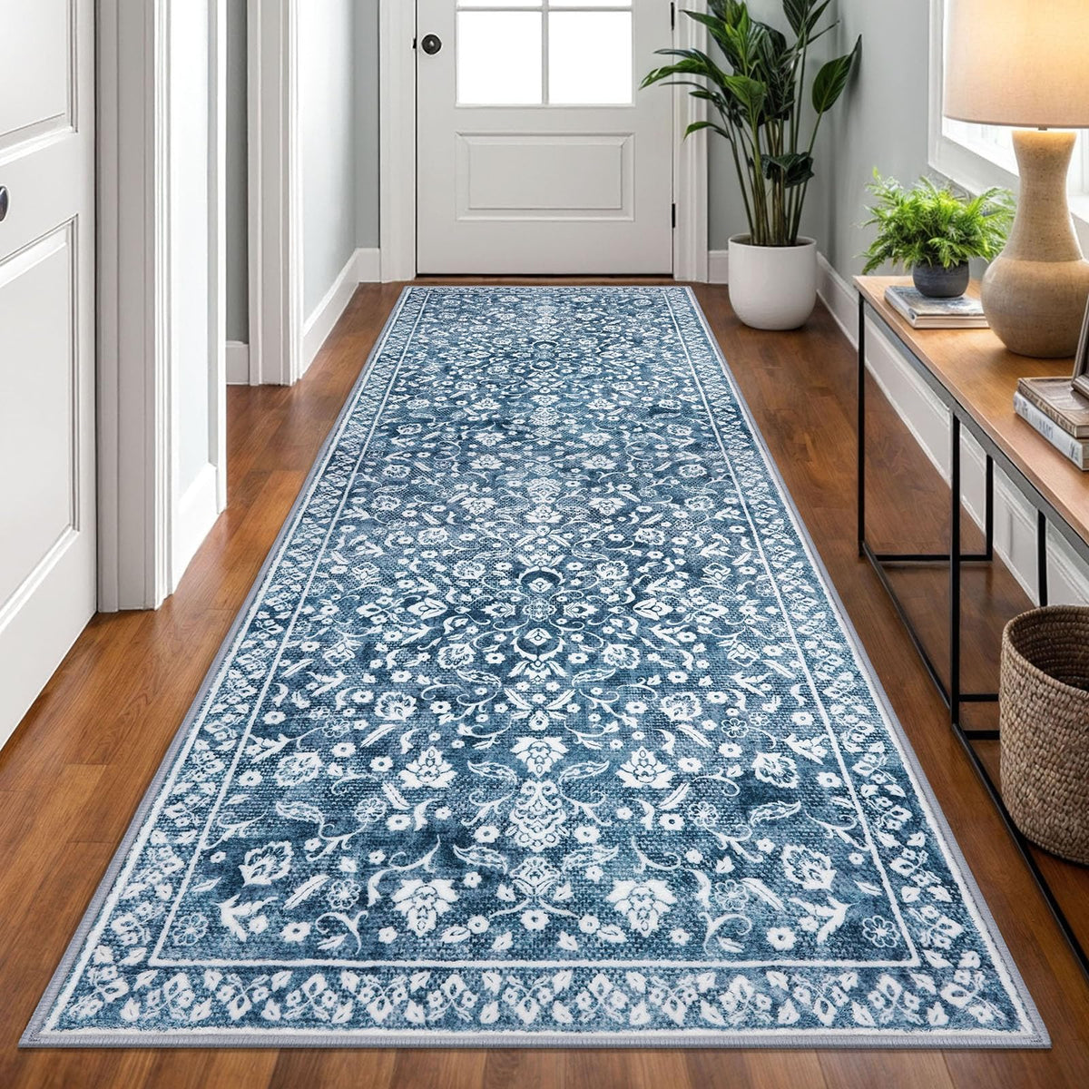 Vintage Washable Entryway Rug 2x3 Small Area Rug Non Slip Door Mat
