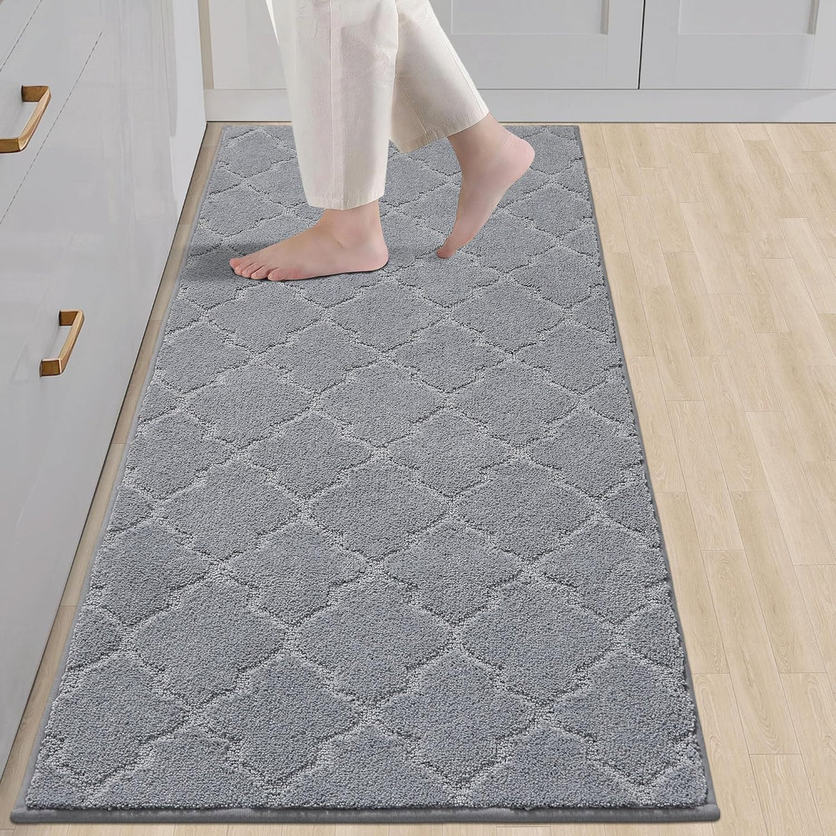 COSY HOMEER Soft Kitchen Floor Mats and Rugs Non Slip 20"x59",Dark Grey