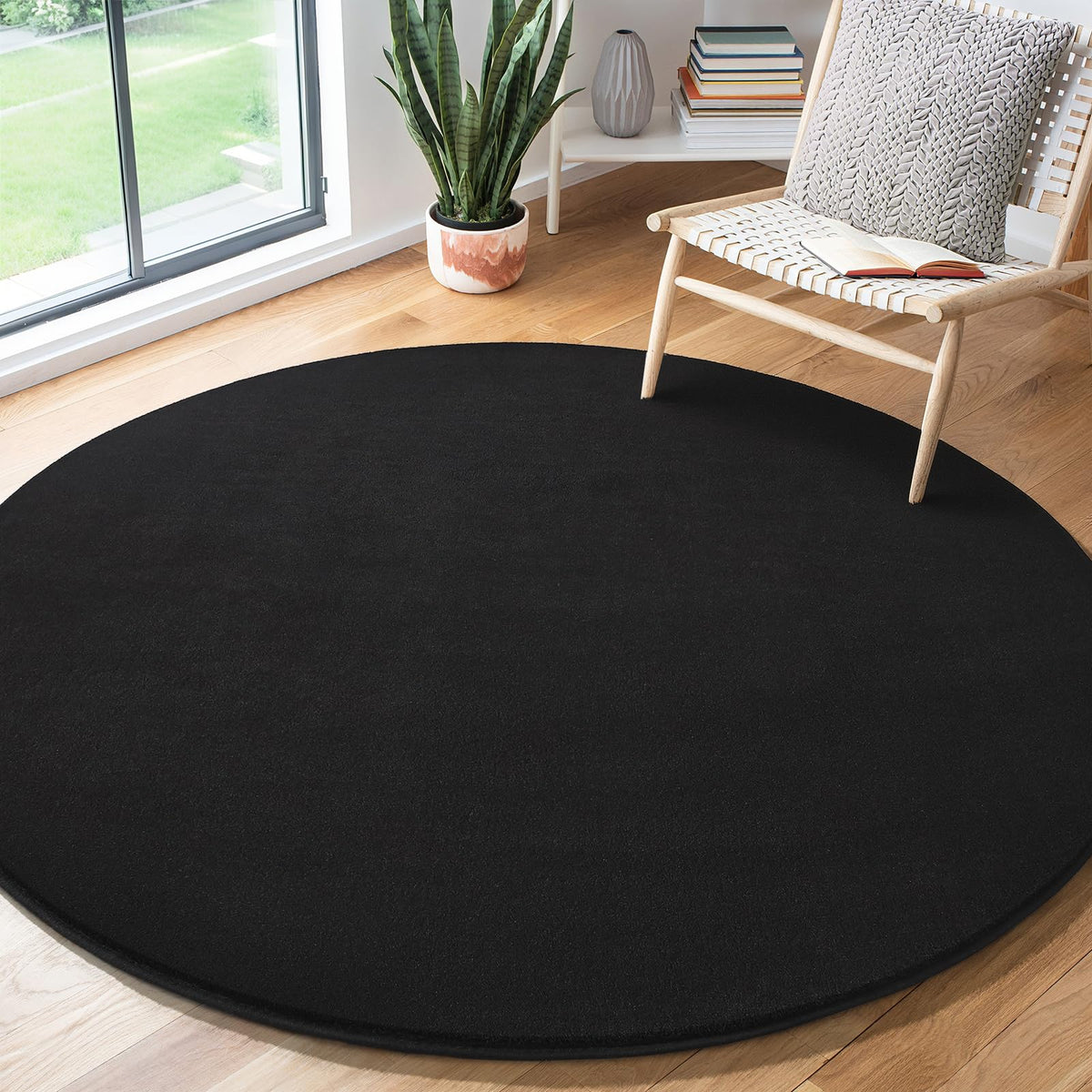 Amearea Modern Soft Hallway Runner Rug, 2x6 Feet Black Washable Runner Rugs