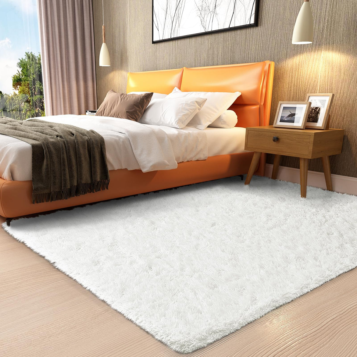 Ophanie 2x6 Washable Runner Rug for Hallway,Non-Slip Fluffy Soft Bedside Rugs, Bedroom Living Room Grey Shaggy Gray Carpet for Kids Girls Boys Dorm Nursery Home Decor Aesthetic