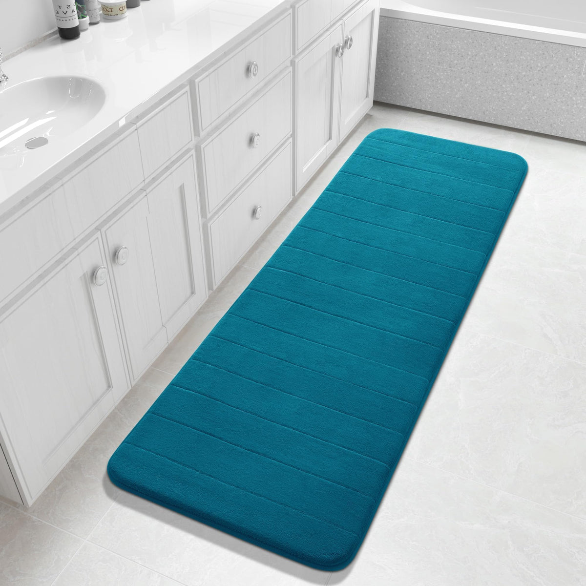 Yimobra Memory Foam Bath Mat, Super Soft & Absorbent Bathroom Rug, Grey