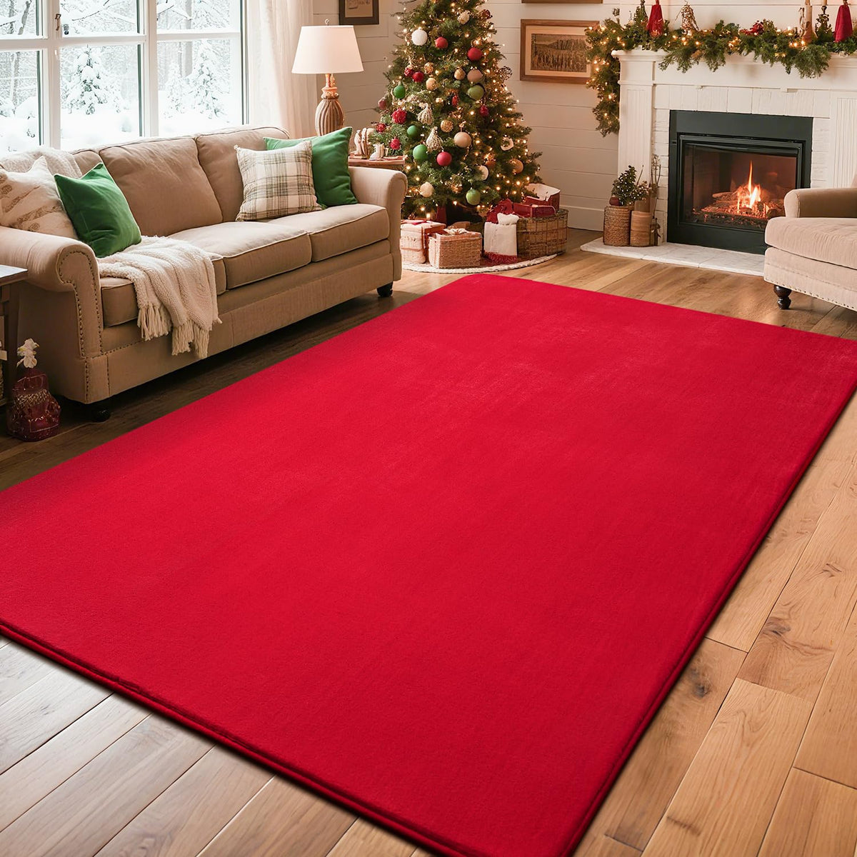 Przemy 2x6 Soft Runner Rug for Bedroom Living Room, Dark Purple Washable
