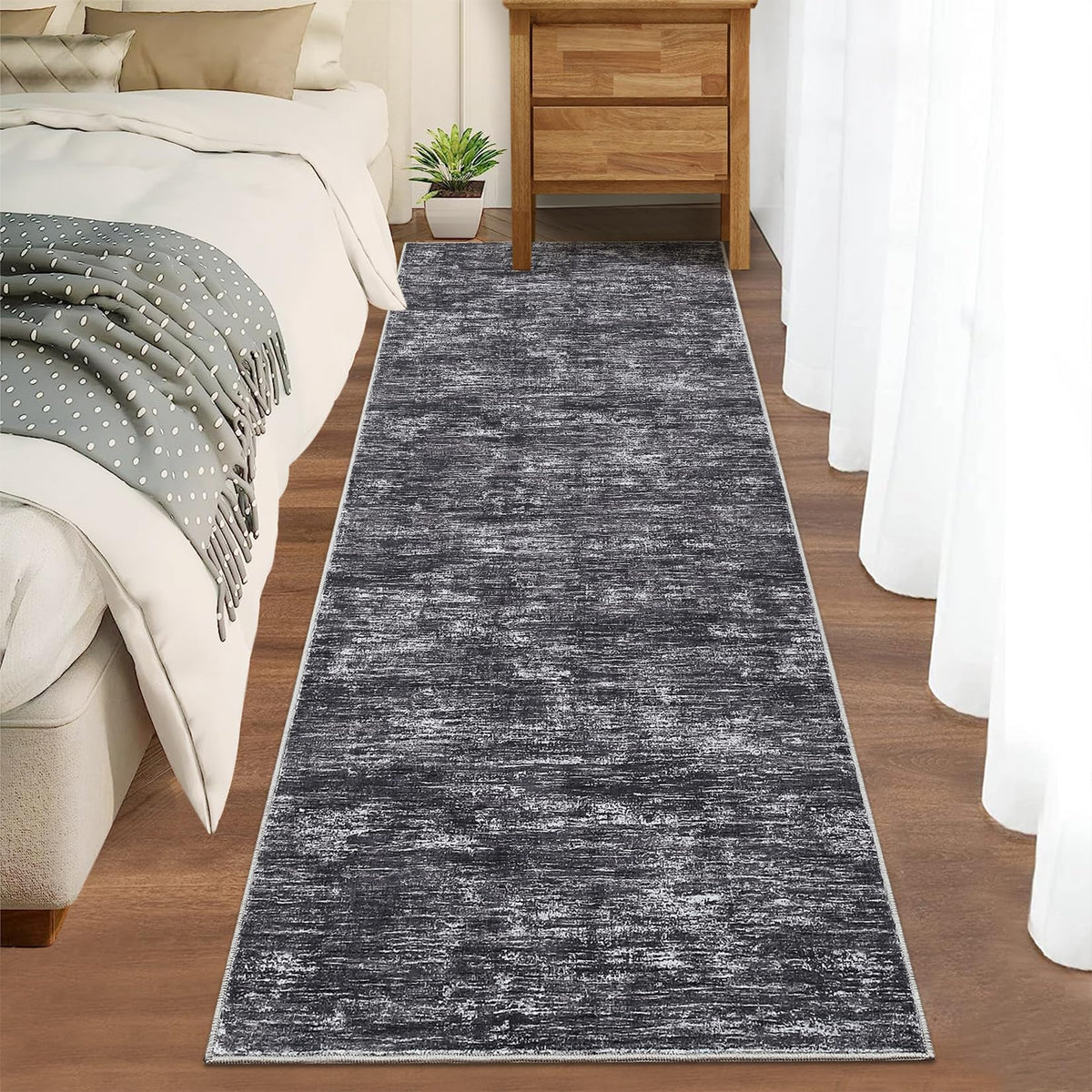 RUGSREAL Small Area Rug 2x3 Entryway Mat with Rubber Backing Stain Resistant Throw Carpet Modern Solid Color Bath Mat Contempowary Washable Rug for Living Room Bedroom Dining Room Kitchen, Beige 2x3
