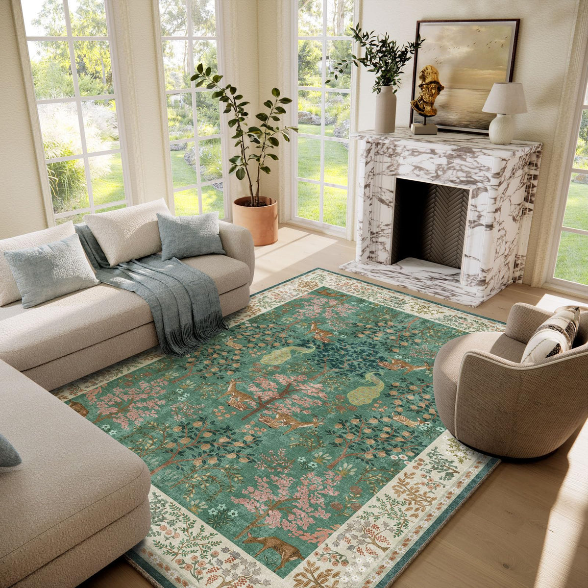 Machine Washable Small Rugs for Entryway: Door Mat Indoor Entrance 2x3 Throw Rug Non-Slip Low Pile Soft Kitchen Rugs for Front Door Indoor Entrance Entry Bedside Kids Room