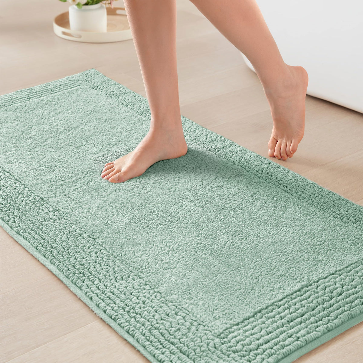 Madison Park Splendor Reversible 100% Cotton Bath Rug, 21 x 34, White