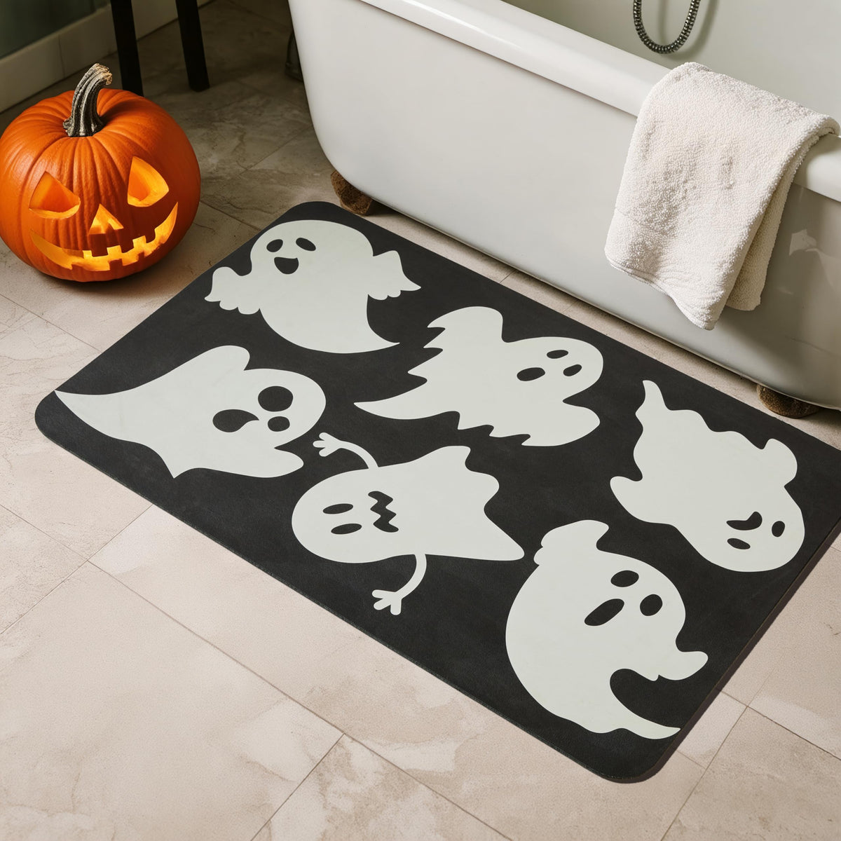TYUU Thin Bath Mat, Small Bathroom Rugs Non Slip Washable, 16x24 Dark Grey