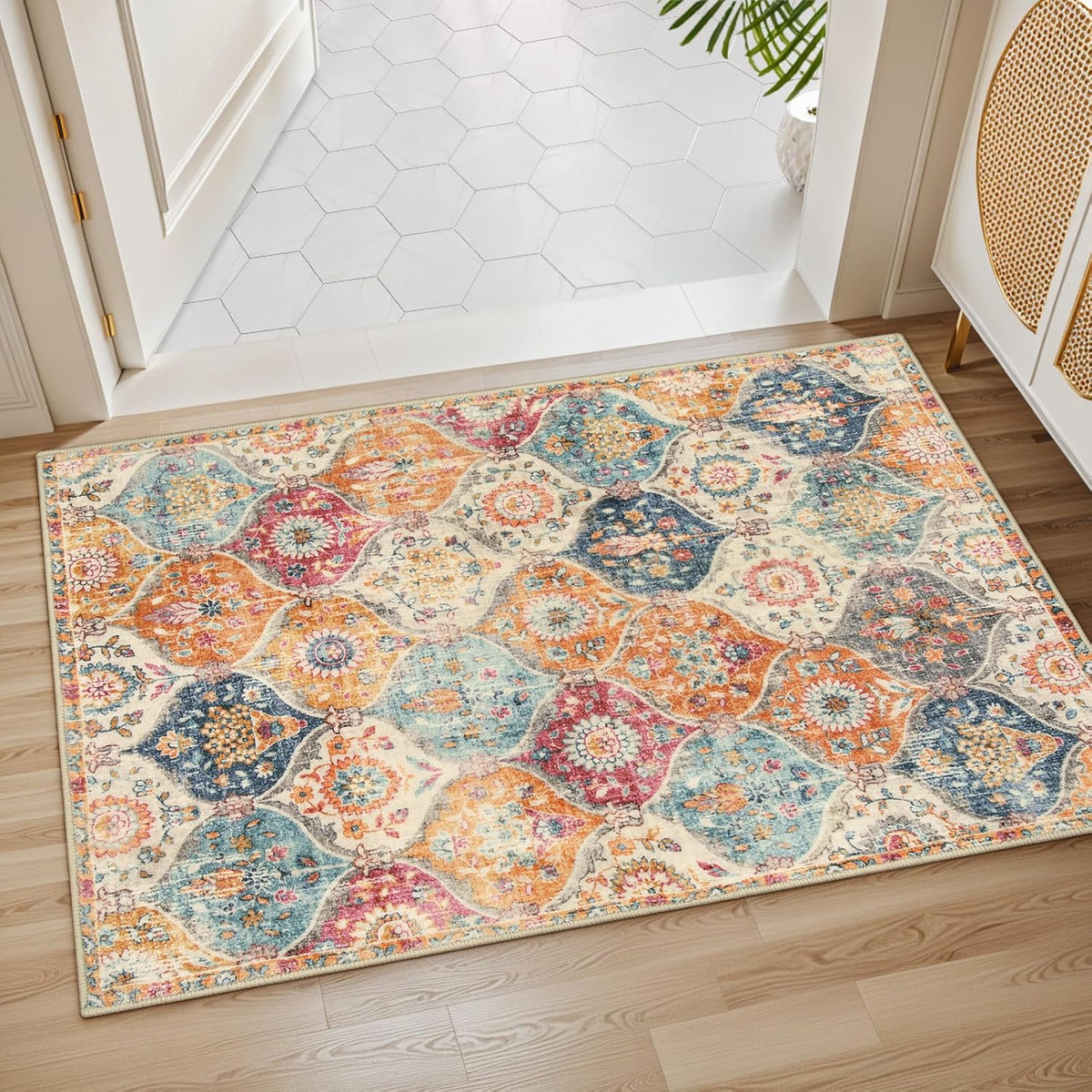 Lahome Washable Rugs for Entryway, 2x3 Kitchen Rugs Non Slip Washable